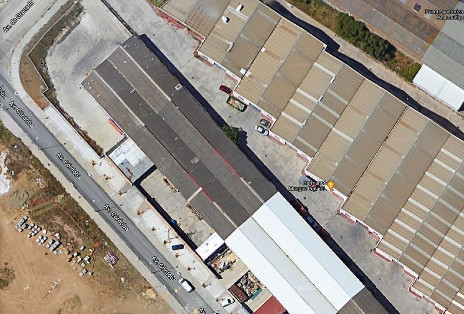 Vista aérea de la avenida de Córdoba, en Campamento (San Roque)