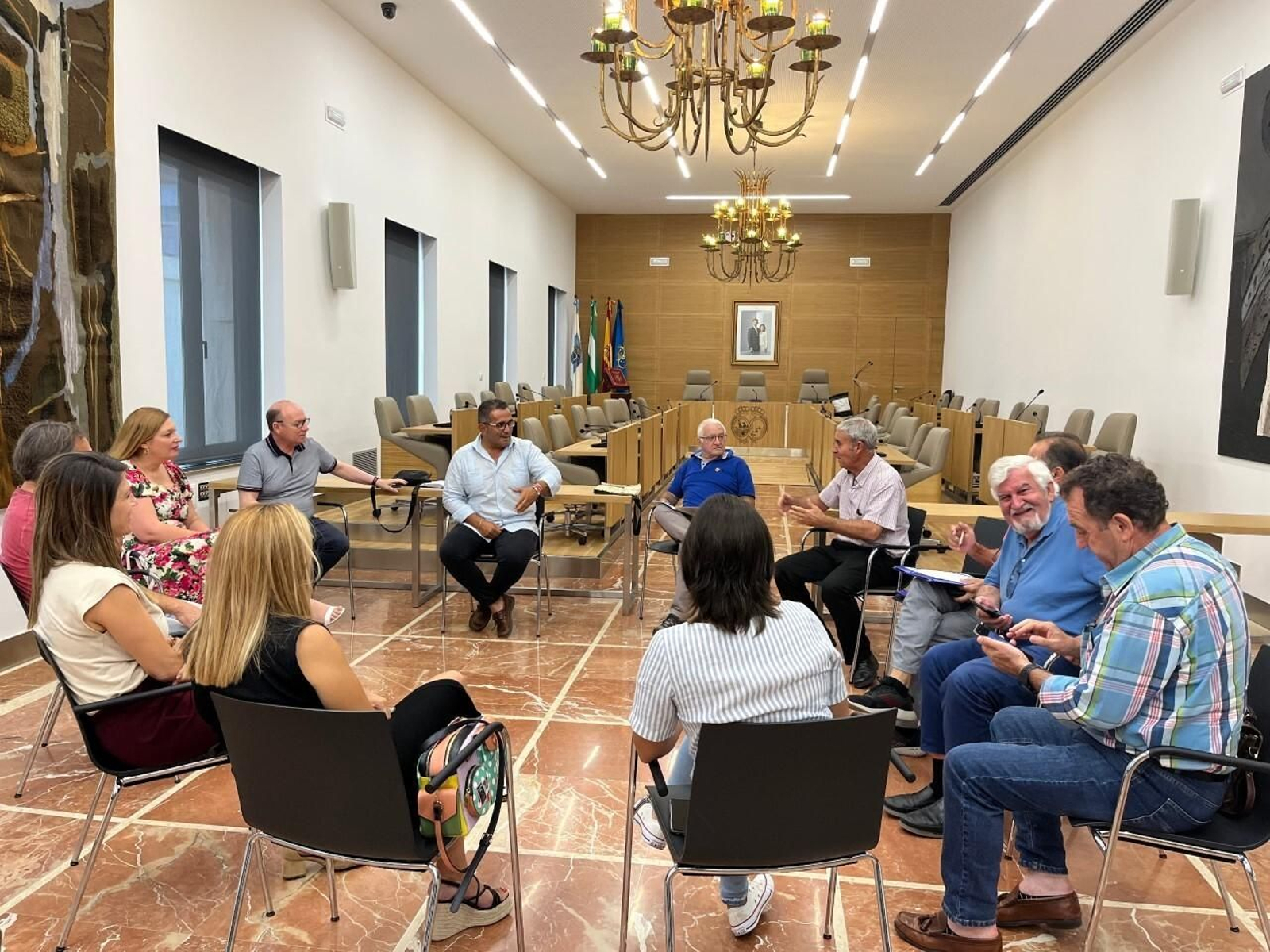 Encuentro en la Diputación de Huelva.