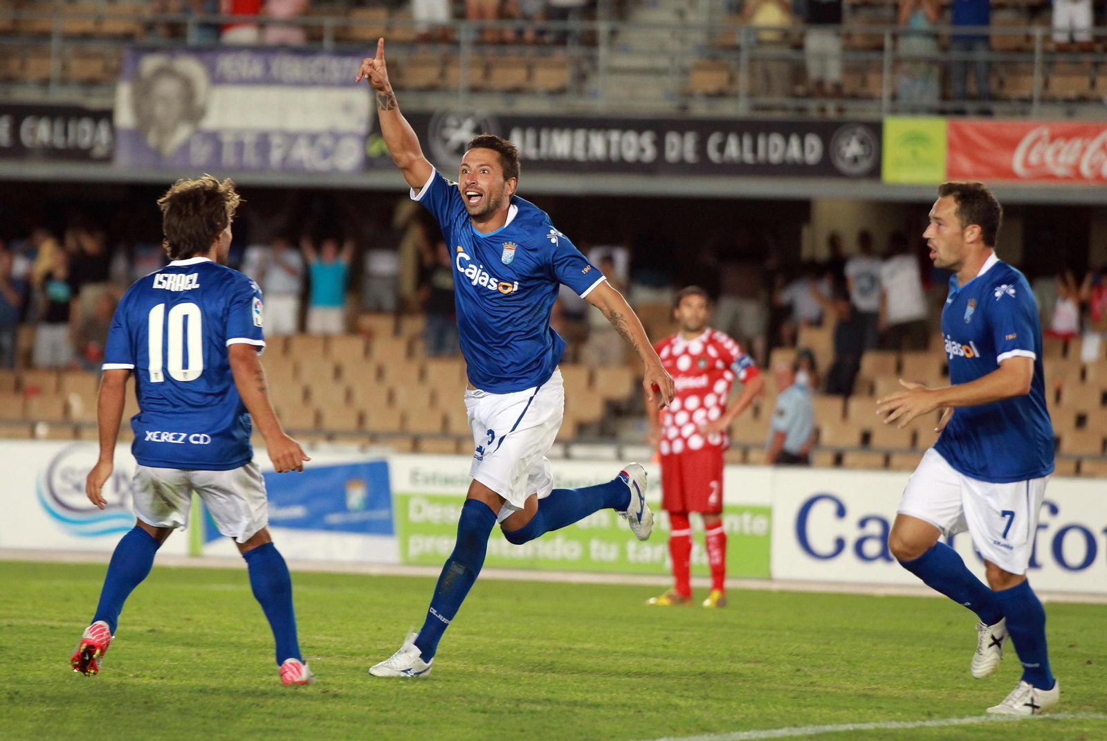José Mari abrió la lata frente al Recre en su último enfrentamiento en Chapín en agosto de 2012.