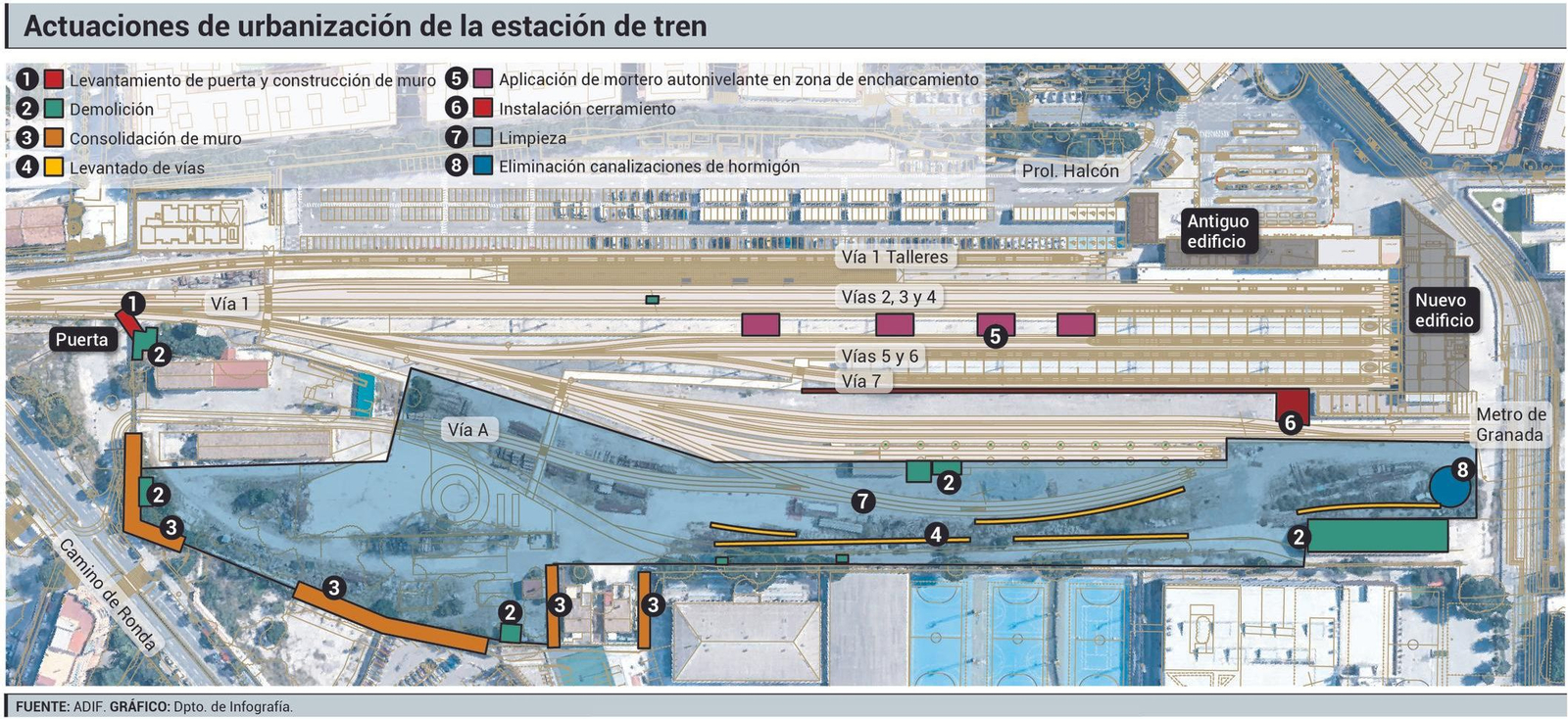 Actuaciones de urbanización y mejora de la estación de Granada