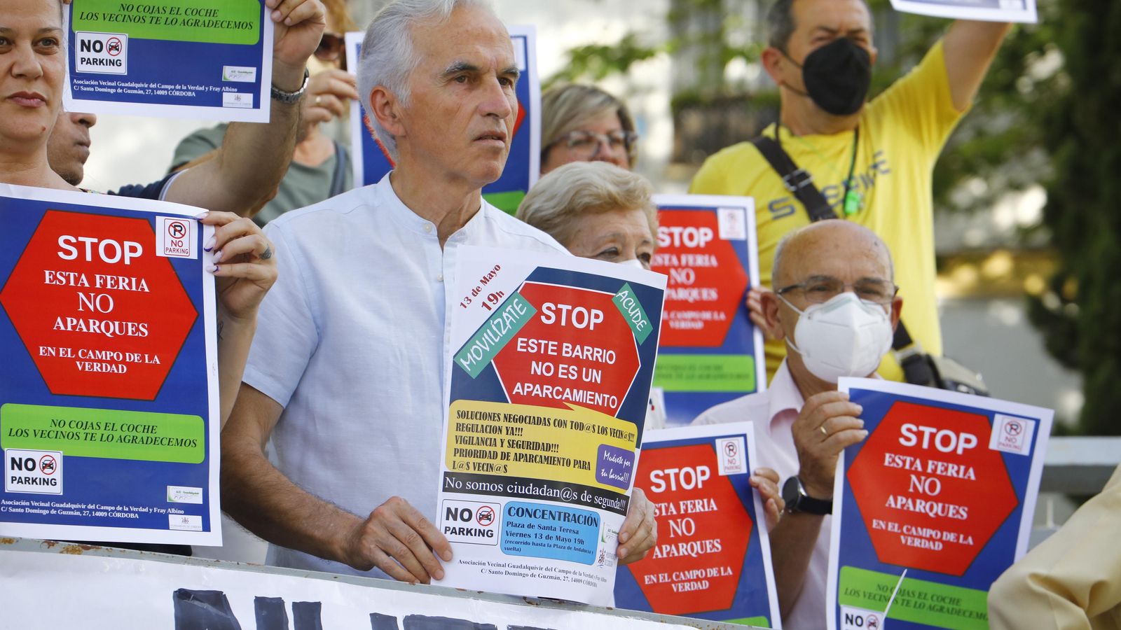Un momento durante la protesta de este viernes.