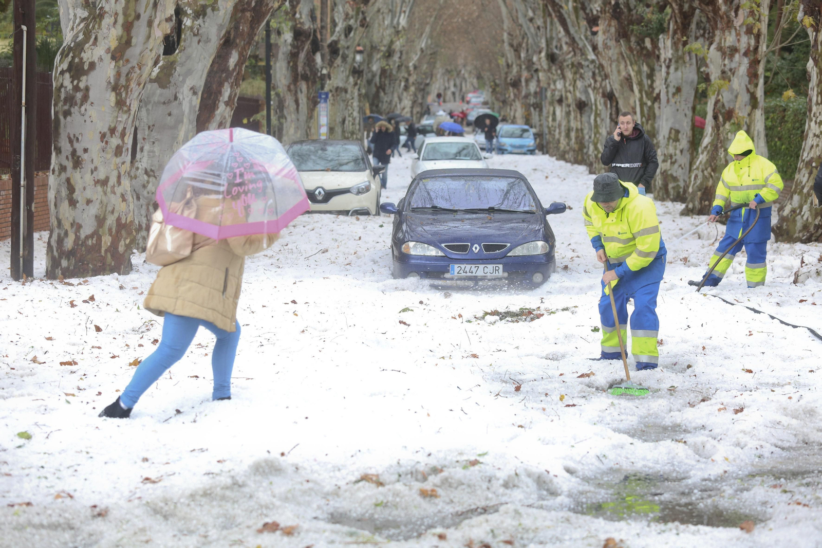 Fotos de la fuerte granizada registrada en Málaga