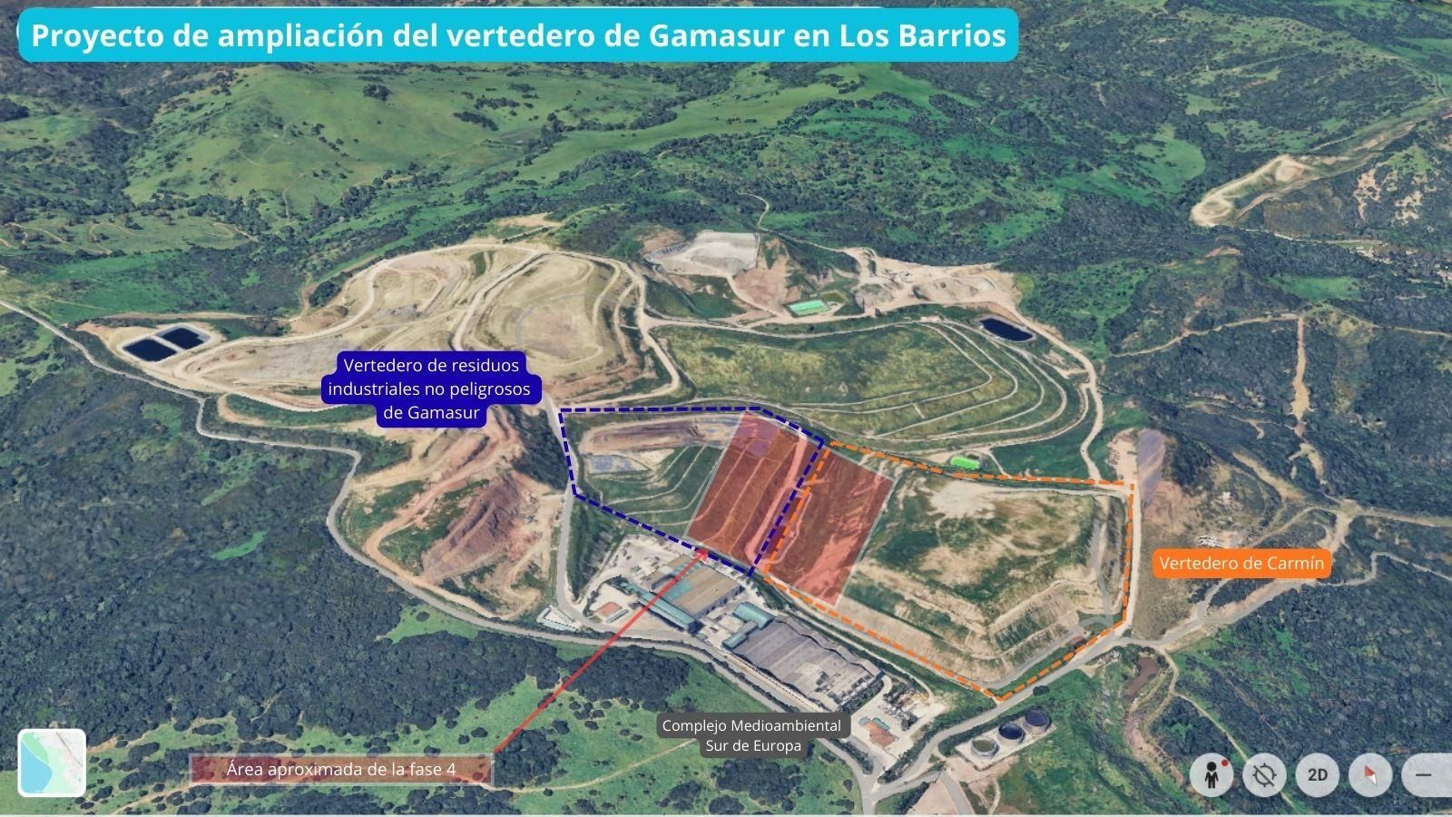Proyecto de ampliación del vertedero de Gamasur en Los Barrios.