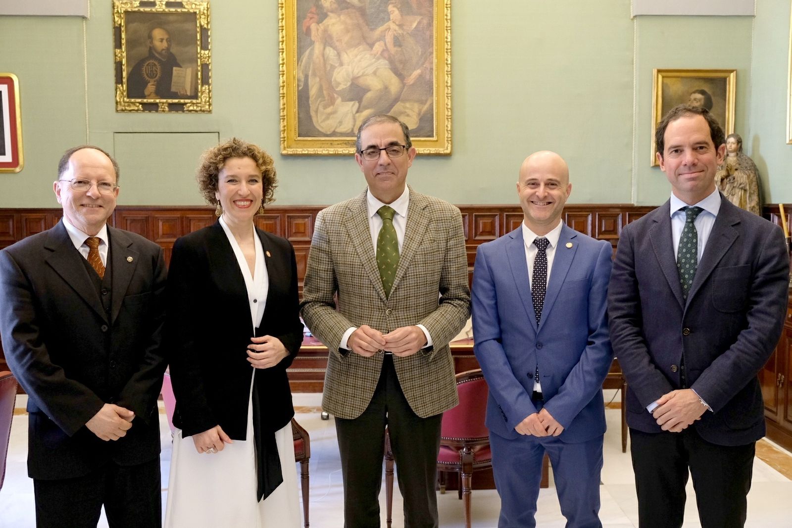 Francisco Ortega, María Isabel Hartillo, el rector Miguel Ángel Castro, Martín Cera y José Guadix.