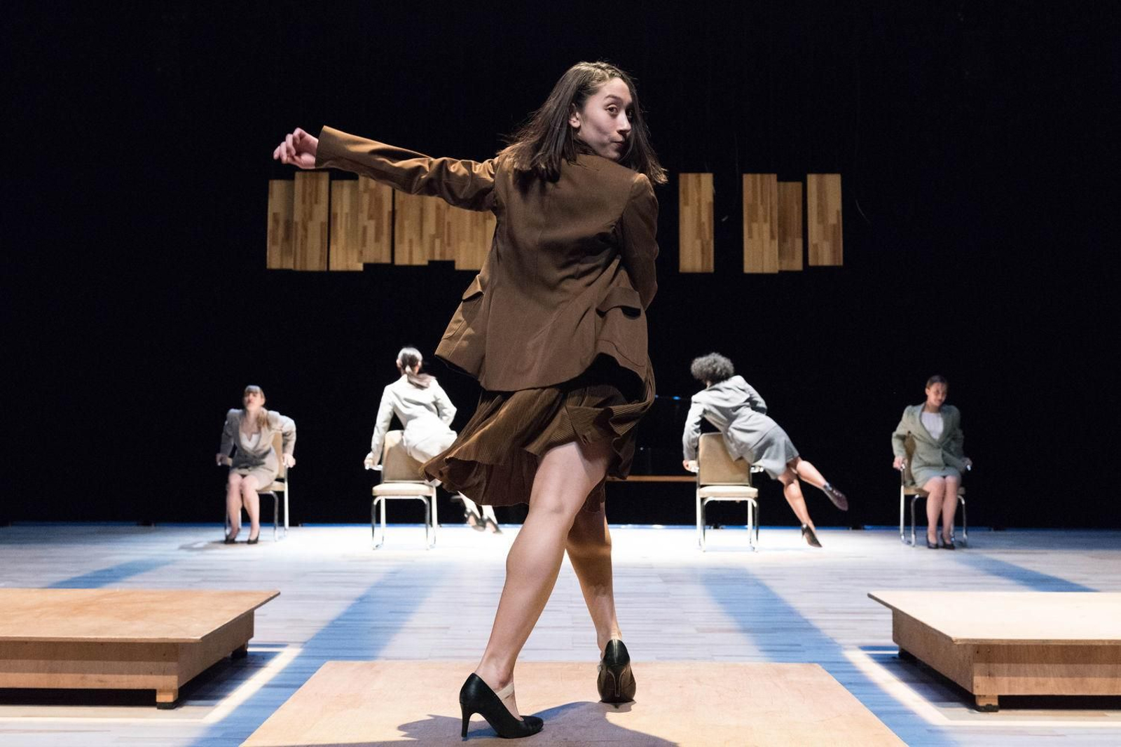 Un instante de una representación de 'Achterland', de Anne Teresa de Keersmaeker / Rosas, uno de los grandes hitos de la temporada en el apartado dancístico.