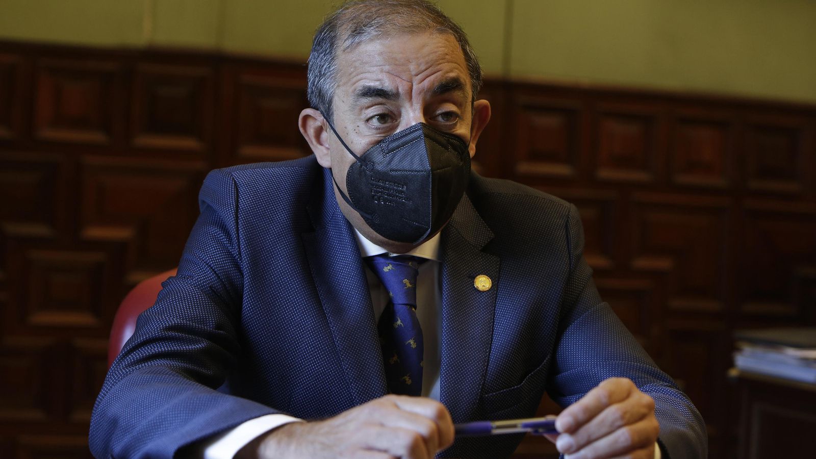 Miguel Ángel Castro durante el transcurso de la entrevista.