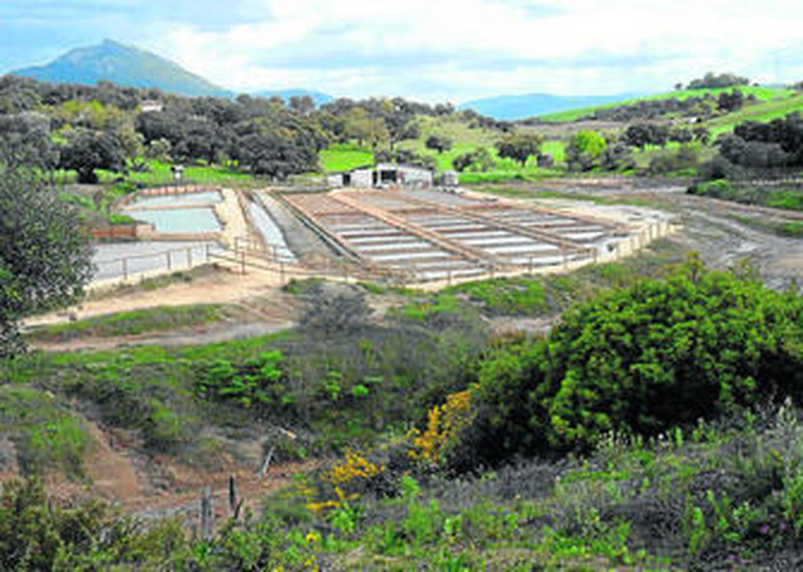Imagen de las salinas romanas de Iptuci en Prado del Rey.