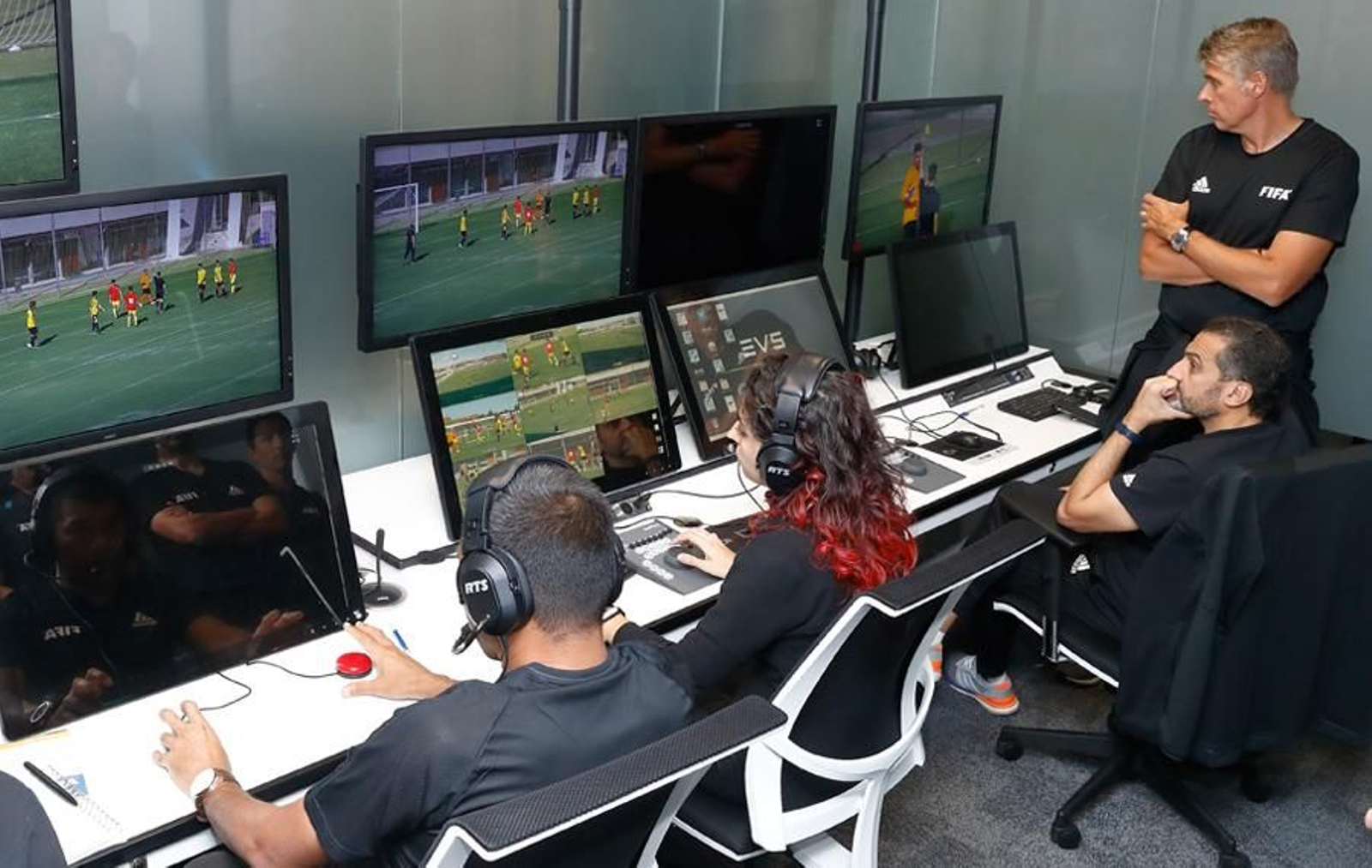 Una imagen de la sala del VAR Una imagen de la sala del VAR
