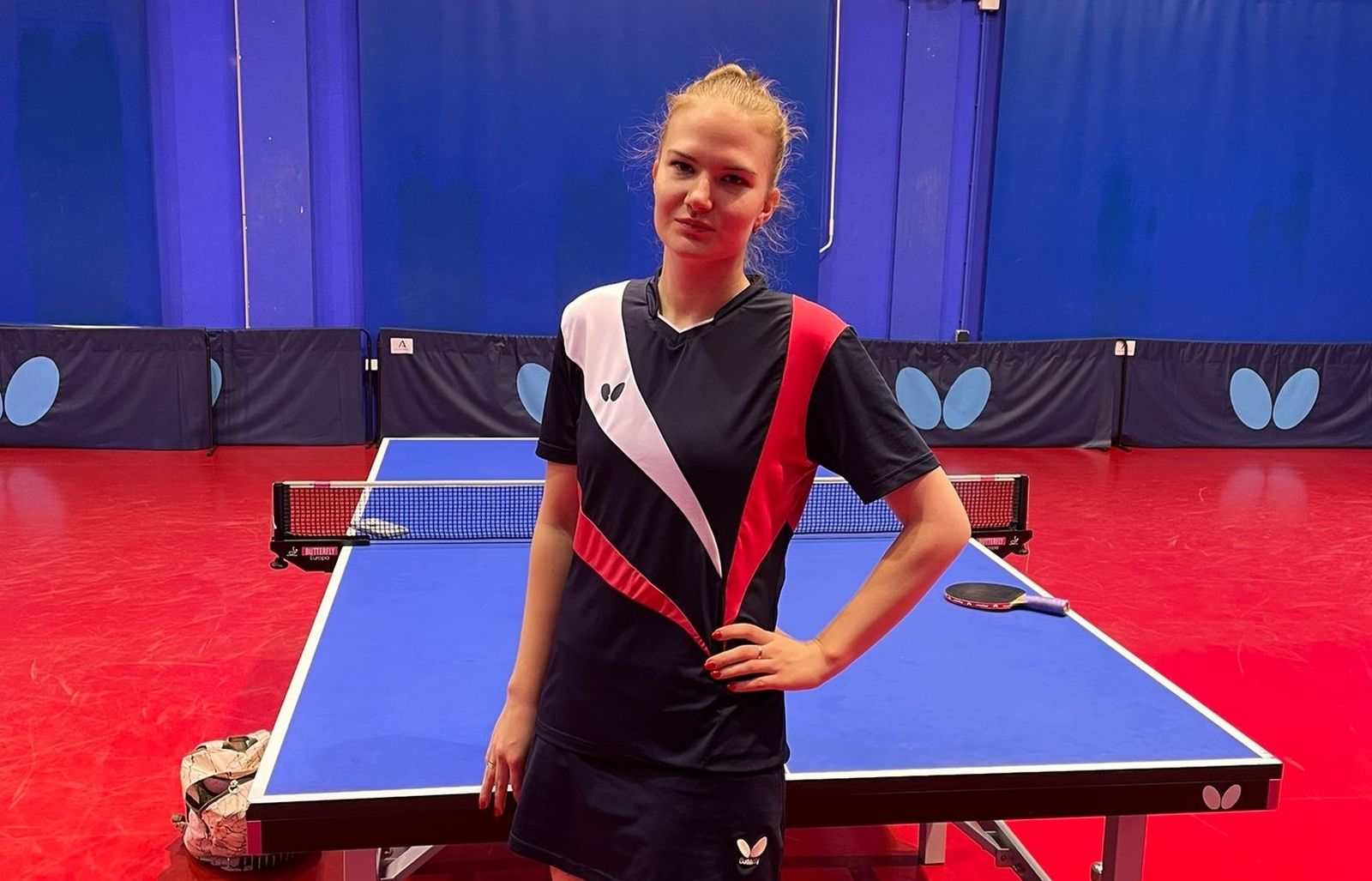 Svetlana Kudryashova, antes de un entrenamiento con el Museo de la Almendra.