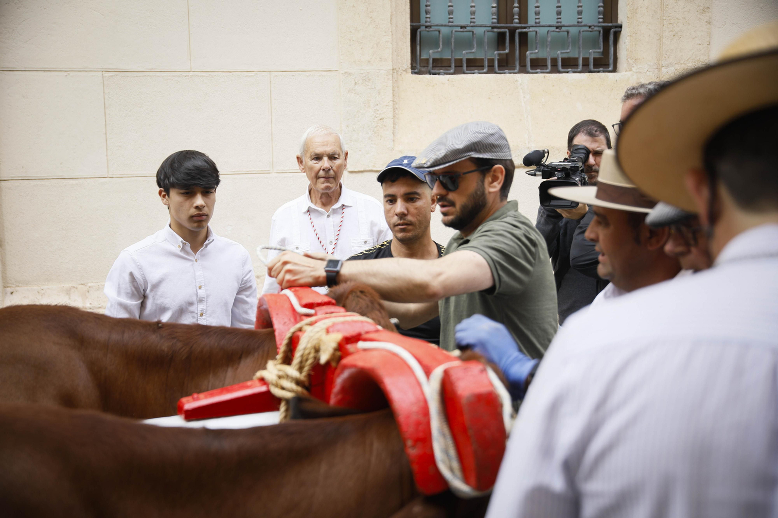 Imágenes de la salida  del Rocío desde la Catedral de Almería