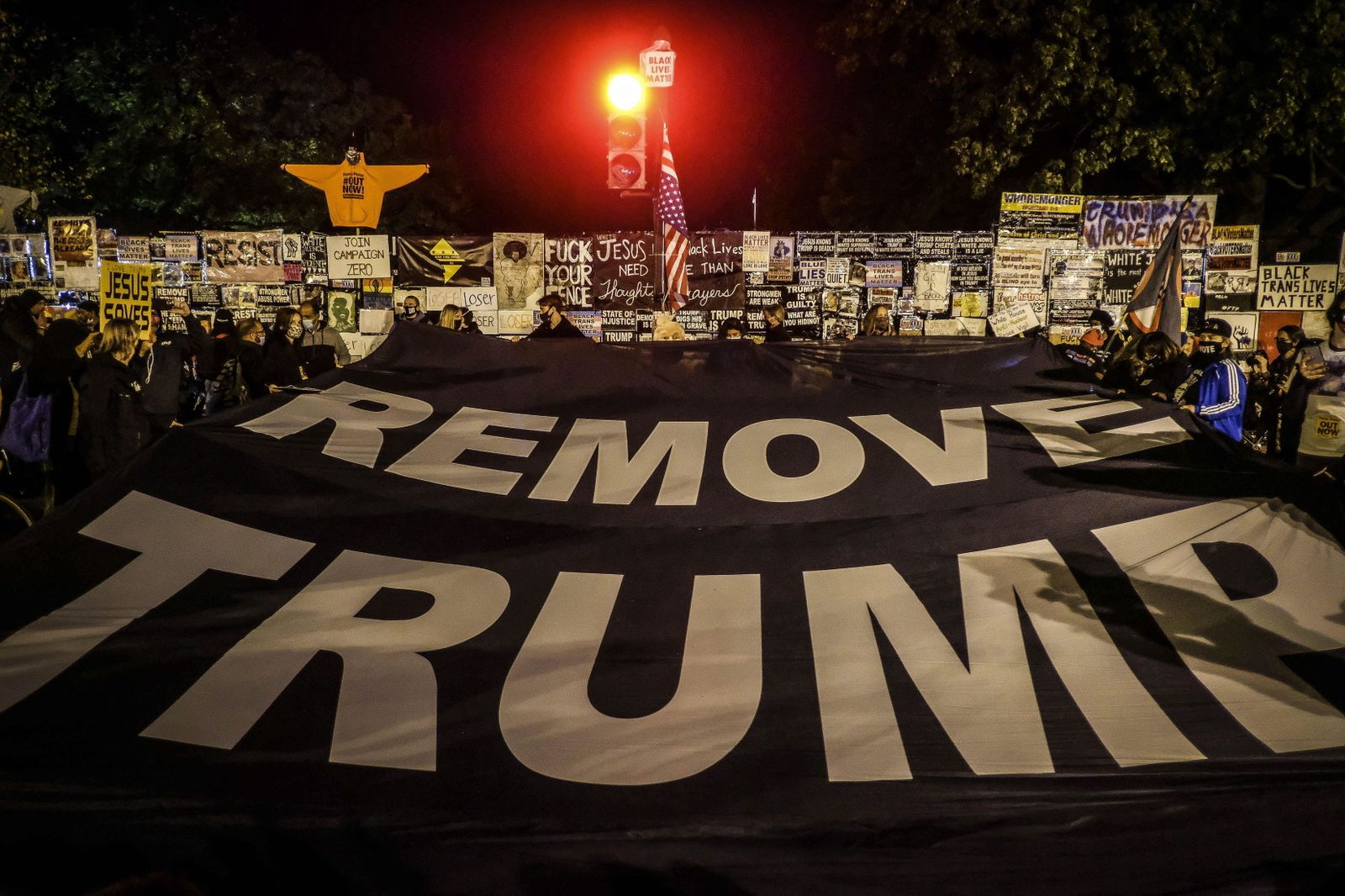 Una de las pancartas de las manifestaciones.