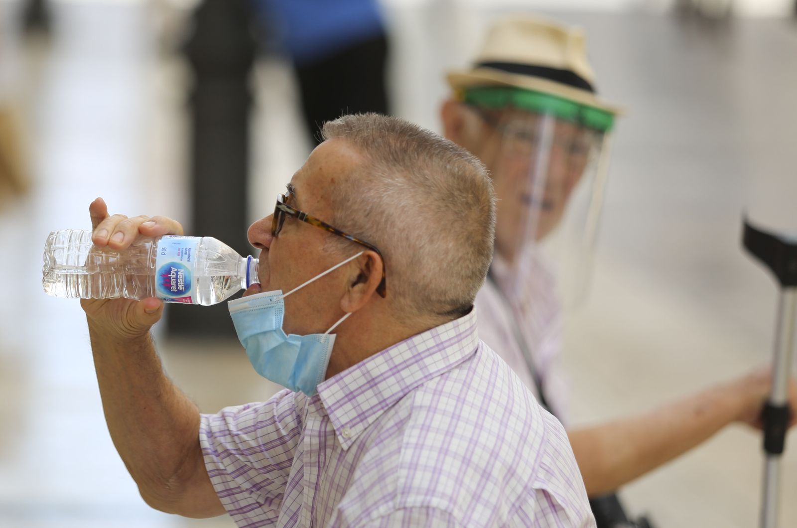 Fotos del primer día de mascarillas obligatorias en las playas y el Centro de Málaga