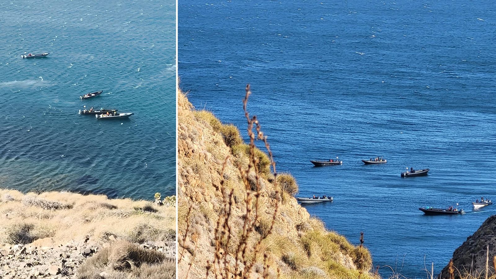 Las narcolanchas fueron captadas en distintos puntos del parque natural de Cabo de Gata-Níjar Las narcolanchas fueron captadas en distintos puntos del parque natural de Cabo de Gata-Níjar
