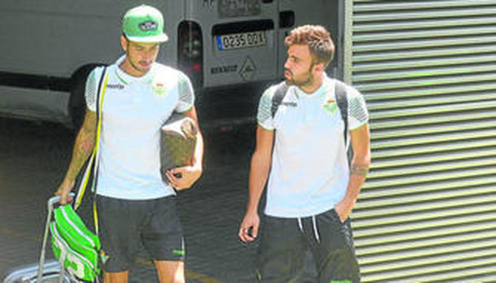 Vadillo e Isuardi, el pasado verano antes de partir hacia Marbella, donde se lesionó de gravedad el canterano.