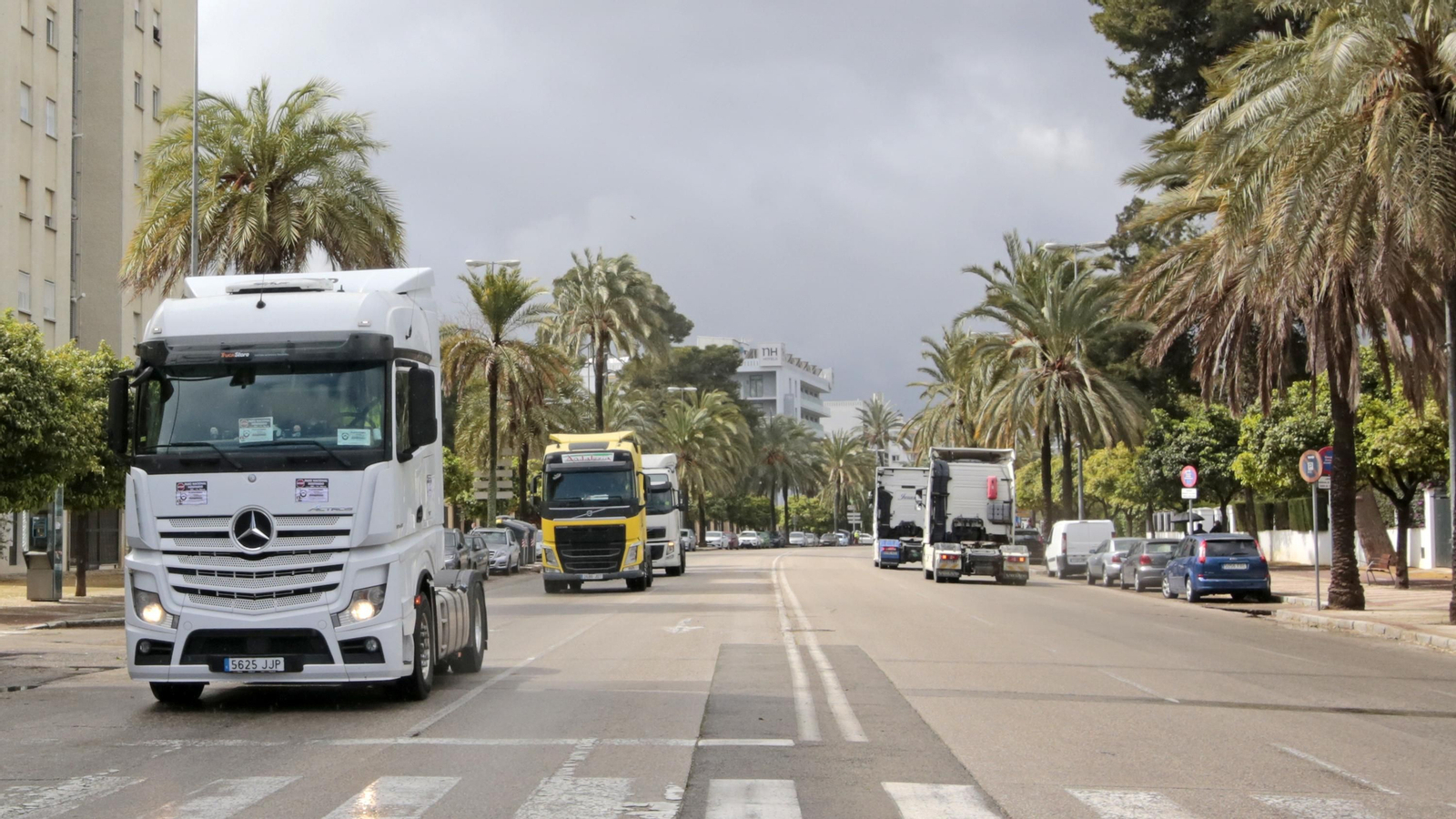 Caravana de transportistas por Jerez