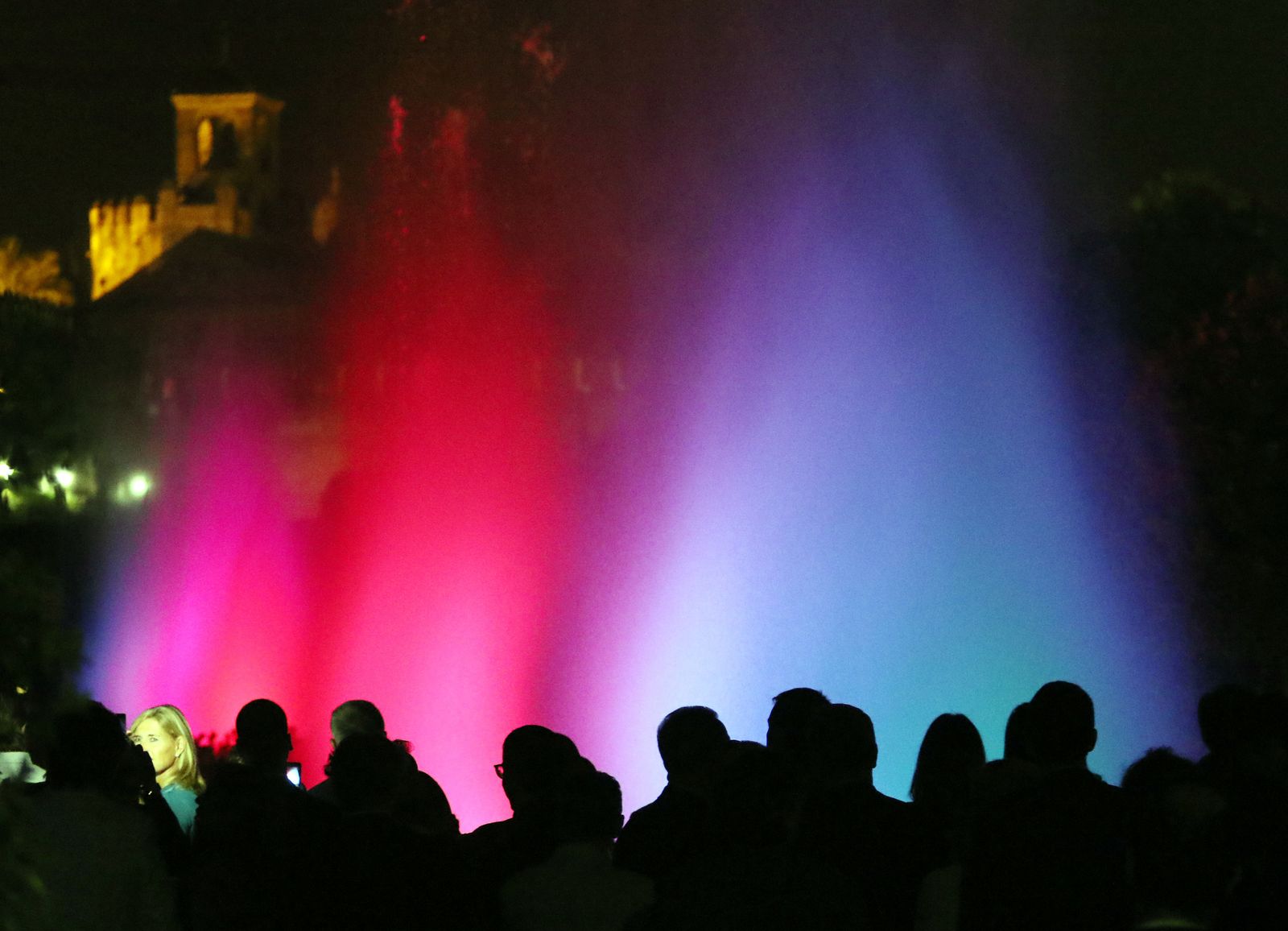 Espectáculo de luz y sonido en el Alcázar de los Reyes Cristianos.