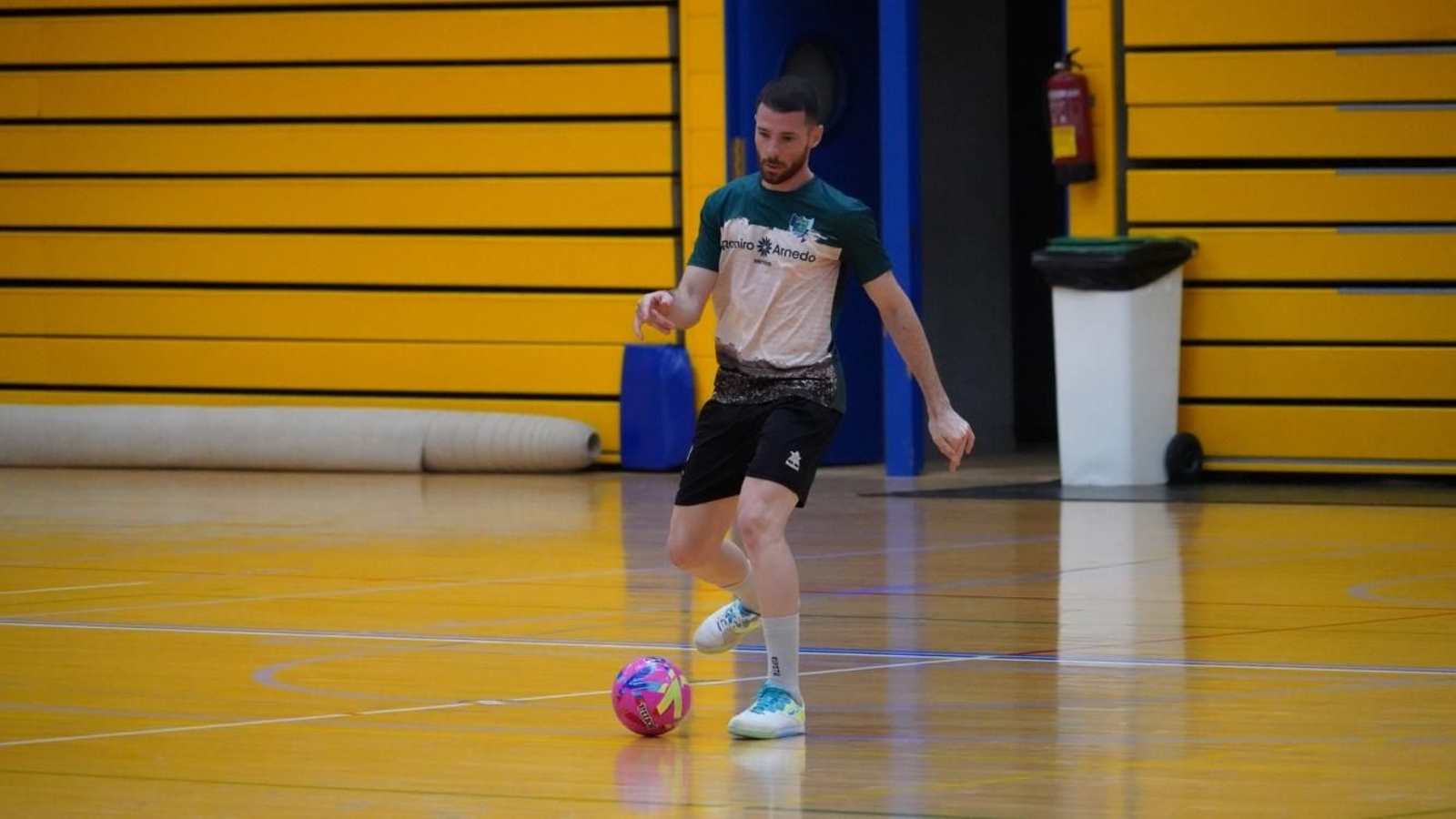 Josete, en uno de los entrenamientos de la temporada con el conjunto celeste.