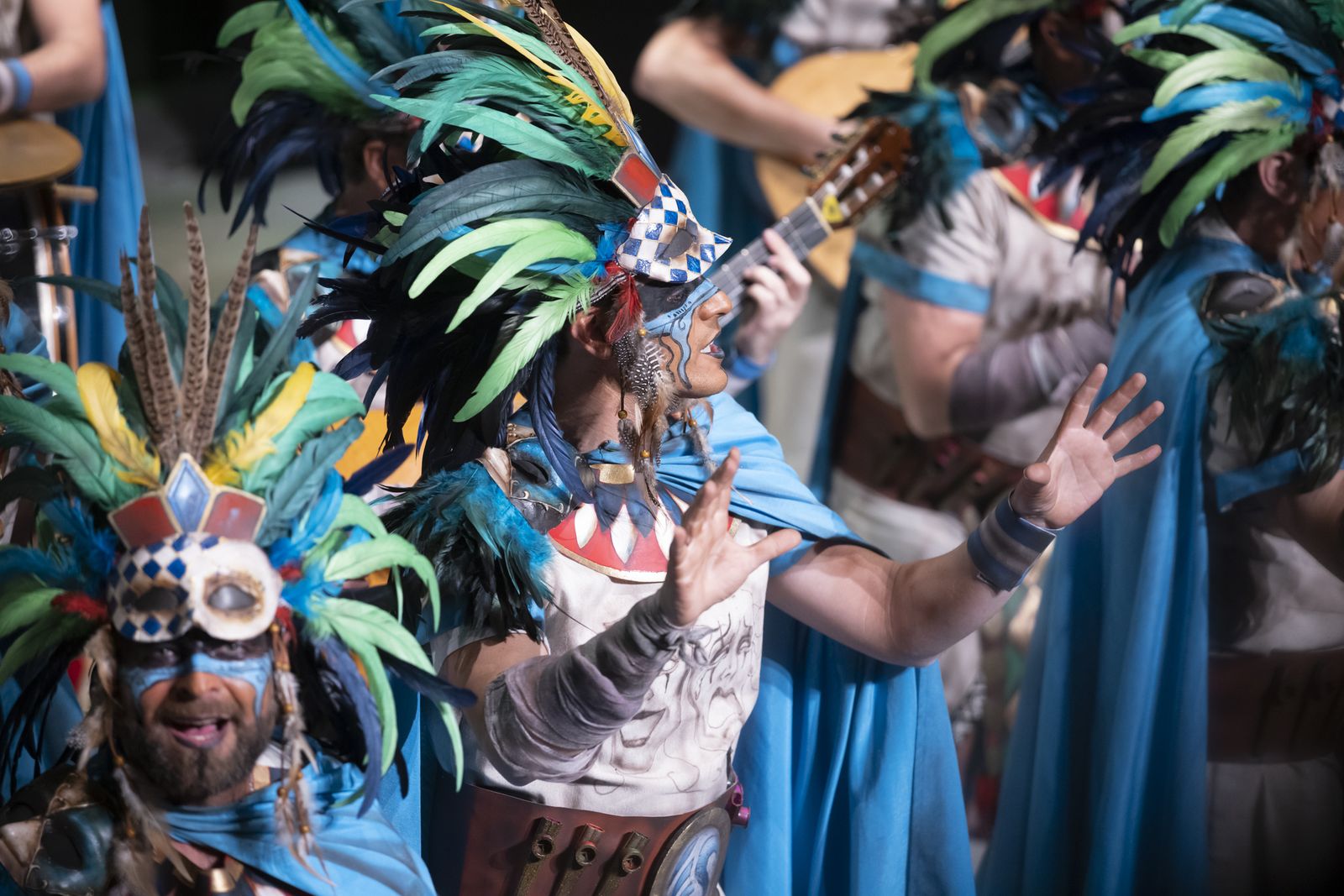 Imágenes de la actuación de la comparsa de Bollullos "El sacrificio" en el Carnaval Colombino