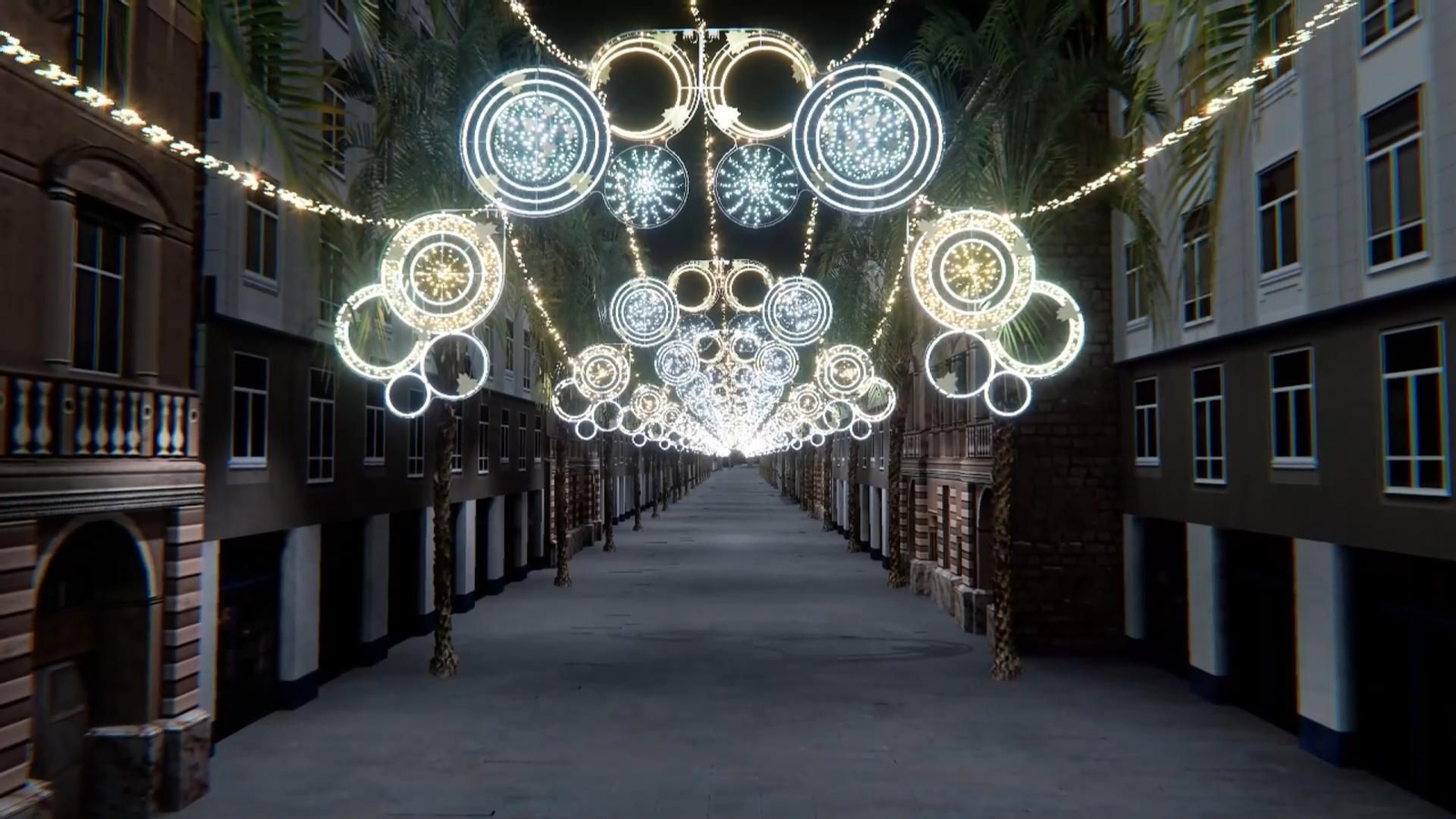 Así será el espectacular túnel de luces esta Navidad en Huelva