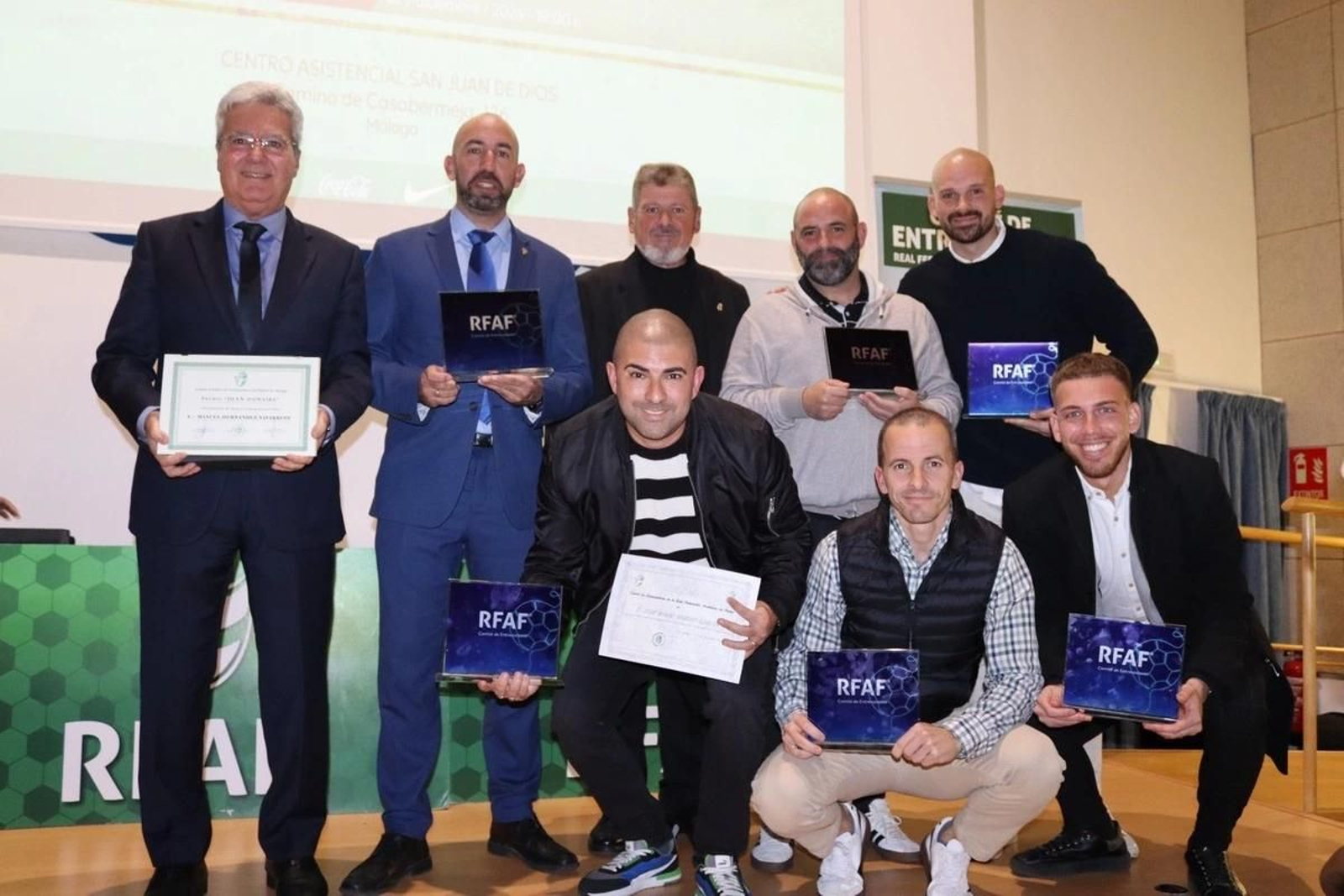 Los premiados por el Colegio de Entrenadores
