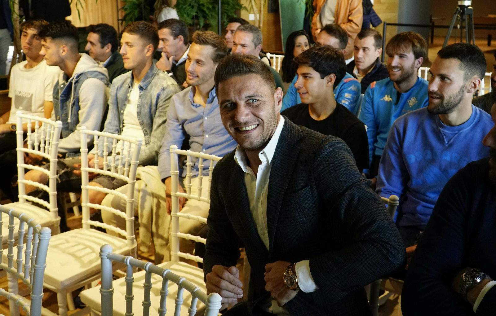 Joaquín, durante la renovación de Guardado.