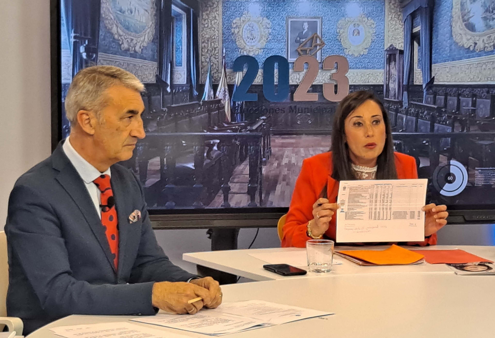 Fotos del debate electoral en Onda Algeciras Televisión