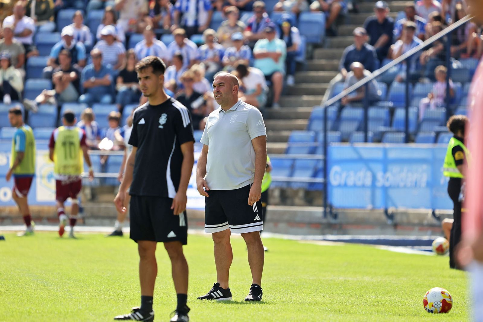 Diego Galiano en el partido de la primera vuelta en el Nuevo Colombino.