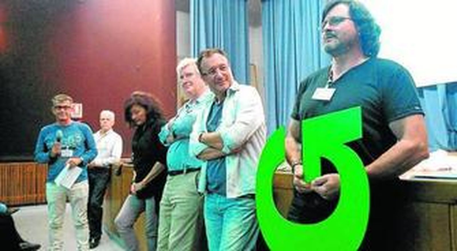 Mercedes García, Ricardo Marqués, Txema Hurtado y Antonio Pachón, ayer.