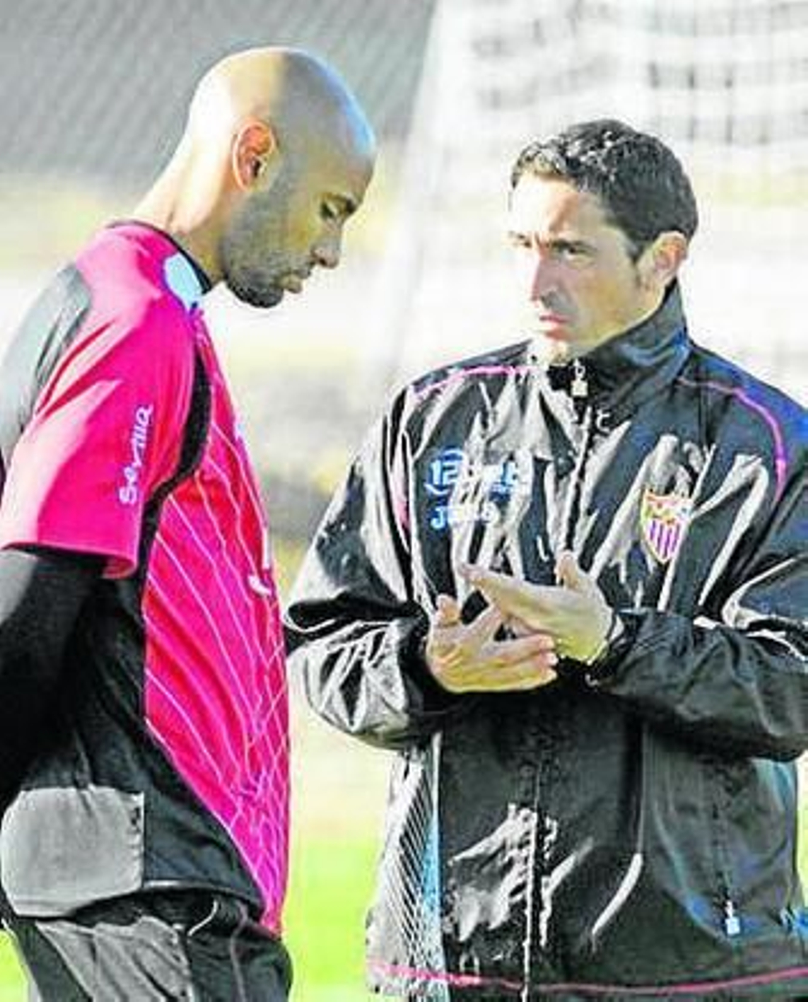 Kanoute y Manolo Jiménez.