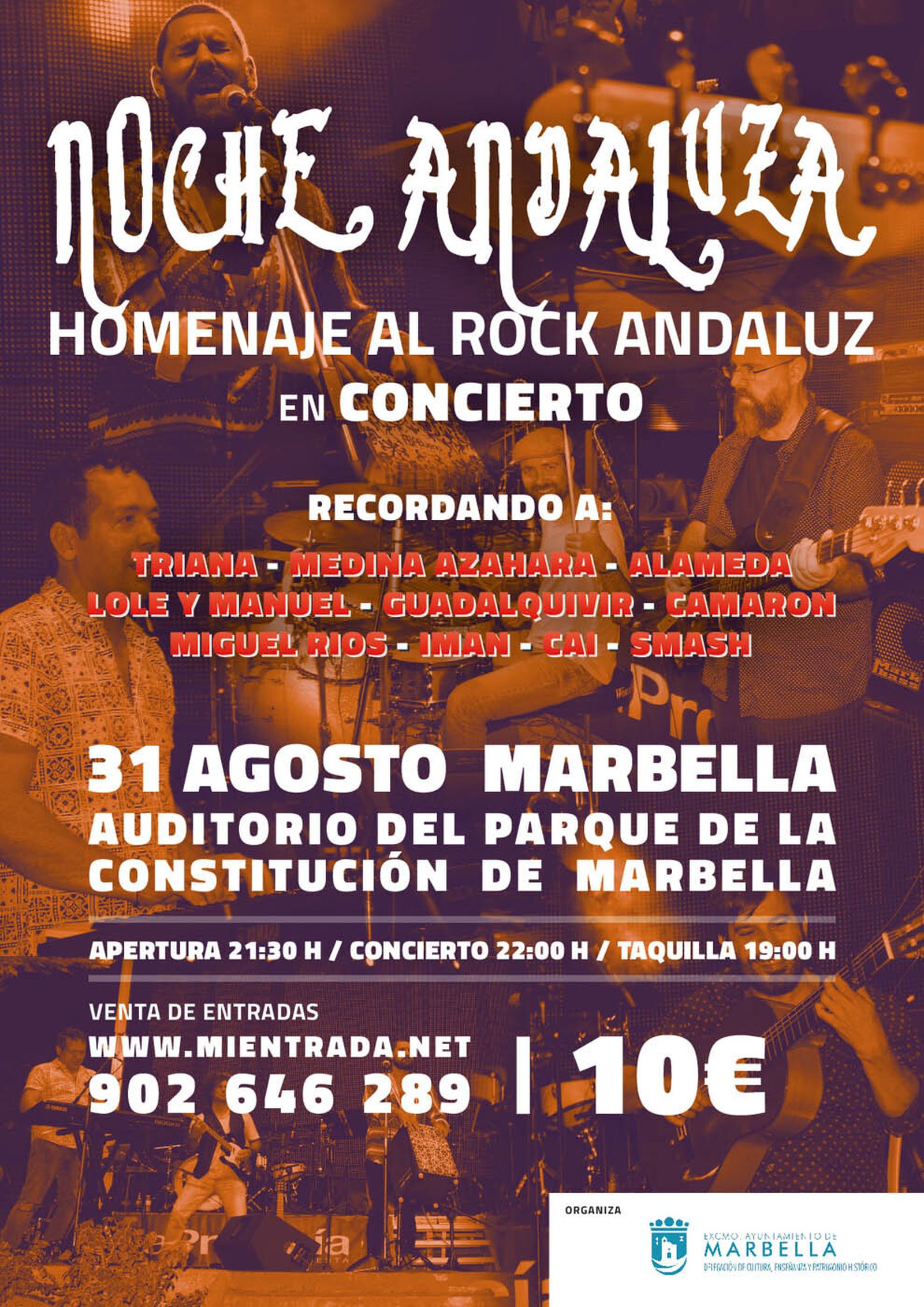 Cartel del concierto 'Homenaje al rock andaluz' en Marbella.