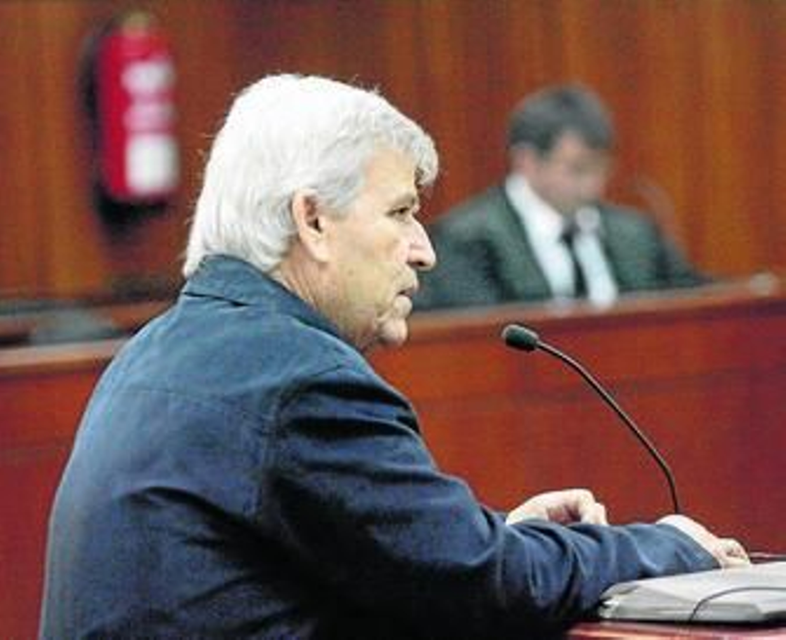 Guillermo Benítez, durante la celebración de la vista oral, ayer.