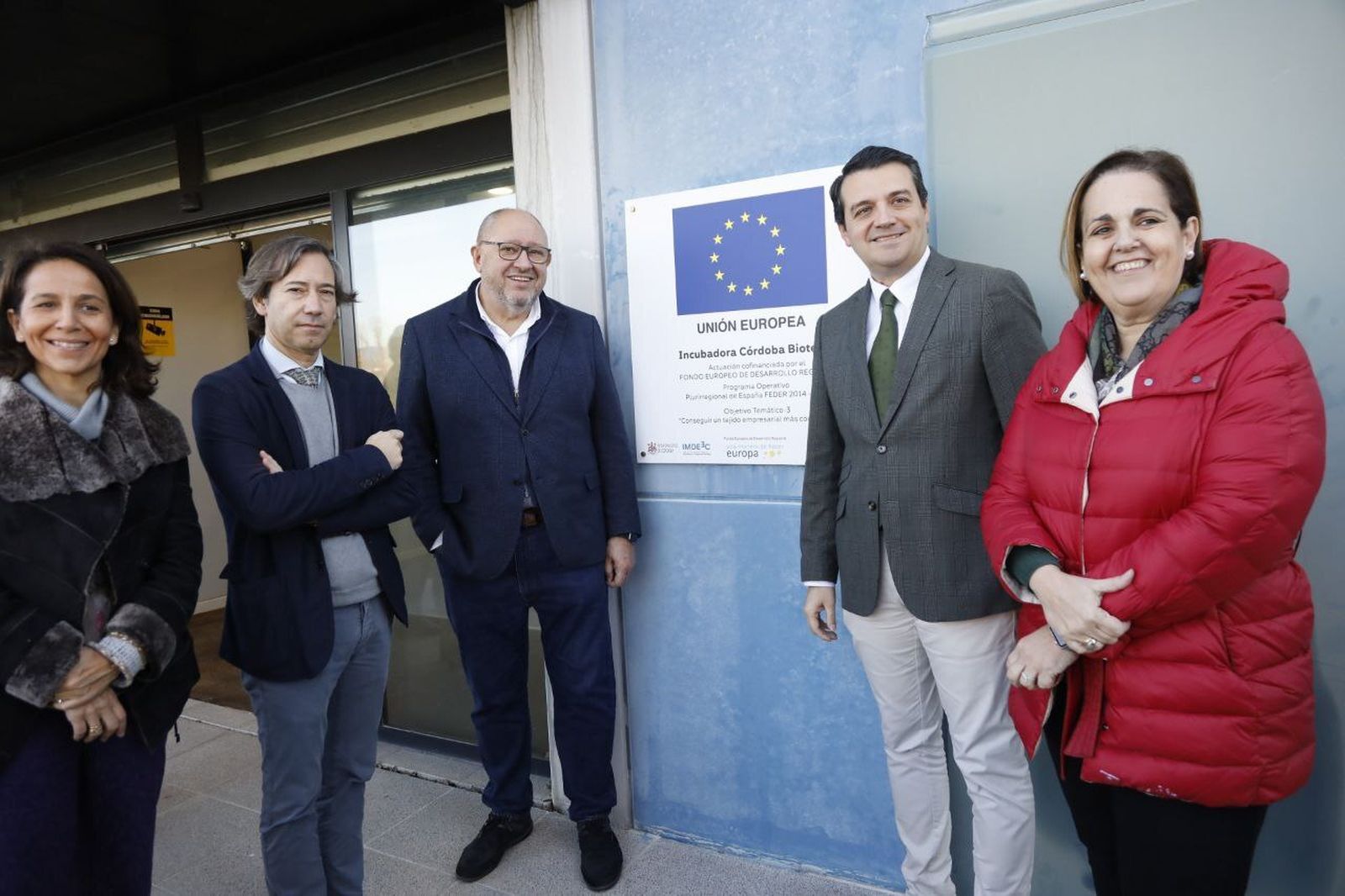 Eva Pozo,  Pablo Pérez, Manuel Torralbo, José María Bellido y Blanca Torrent, en la sede.