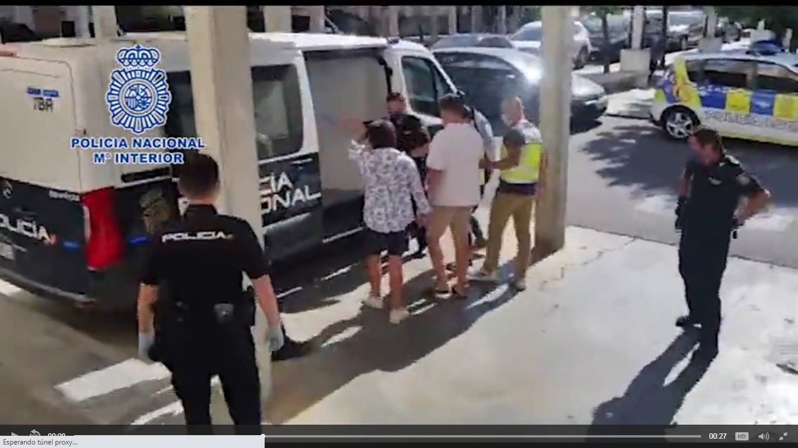 Captura de vídeo de los detenidos de la Manada francesa.