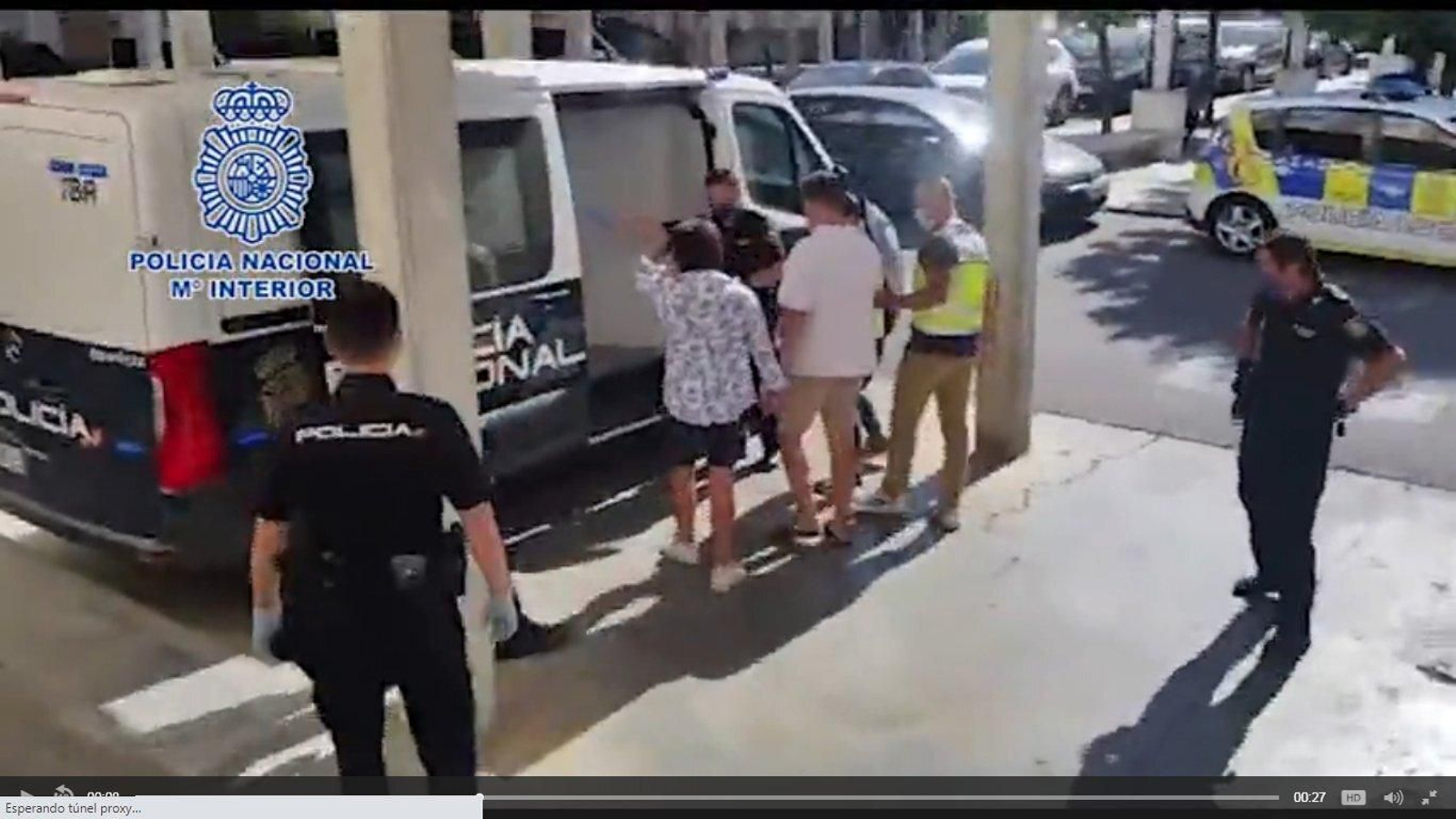Captura de vídeo de los detenidos de la Manada francesa.