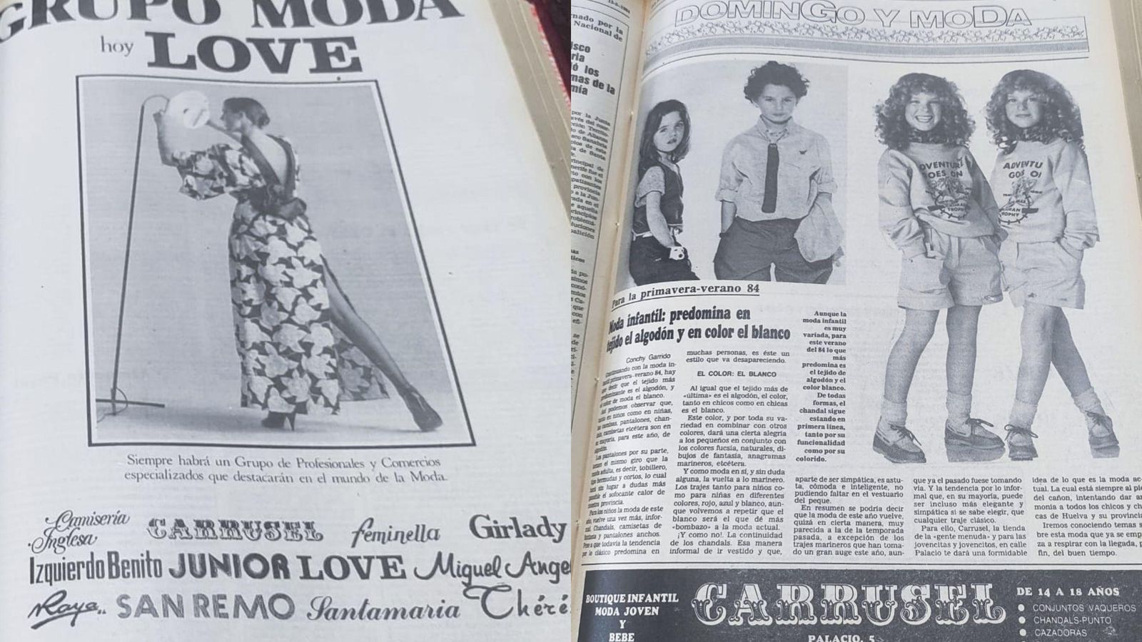 Anuncios de moda en 1984
