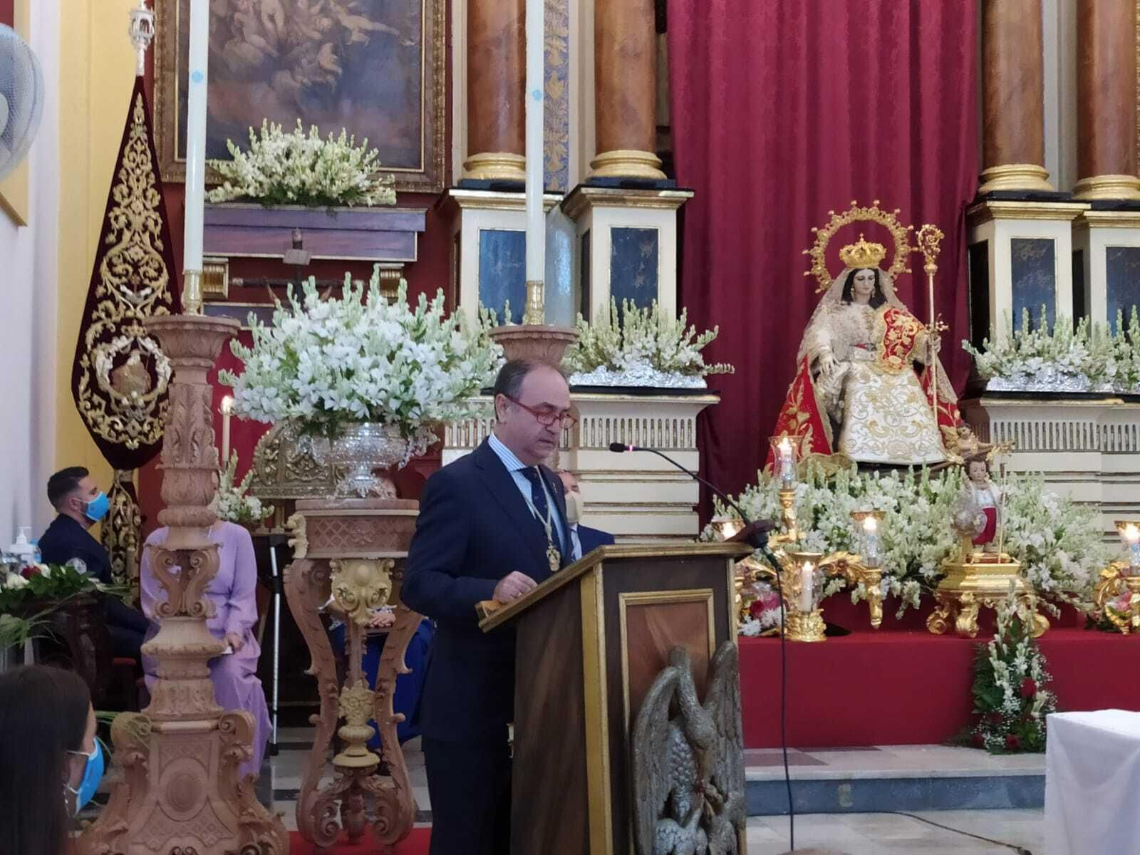 Juan José Romero, durante unos cultos de la Pastora, en una imagen de archivo.