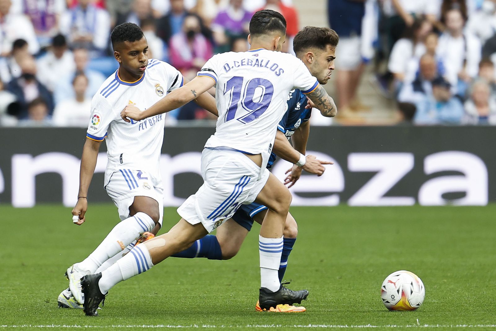 Victoria del Real Madrid y celebración del título de Liga