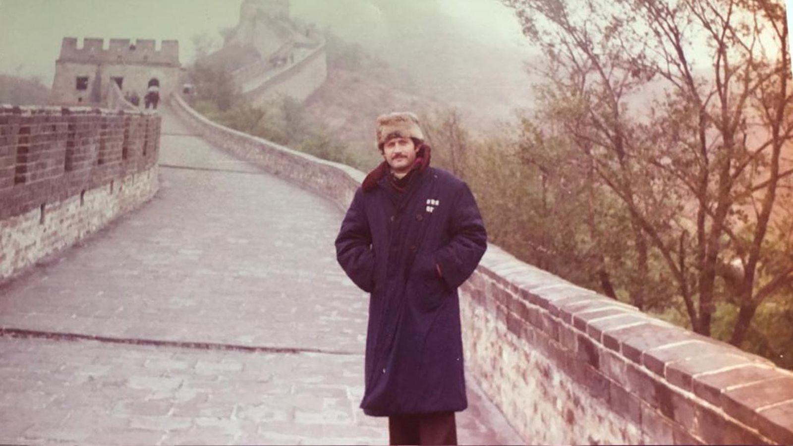 Martínez de Haro en la Muralla China.