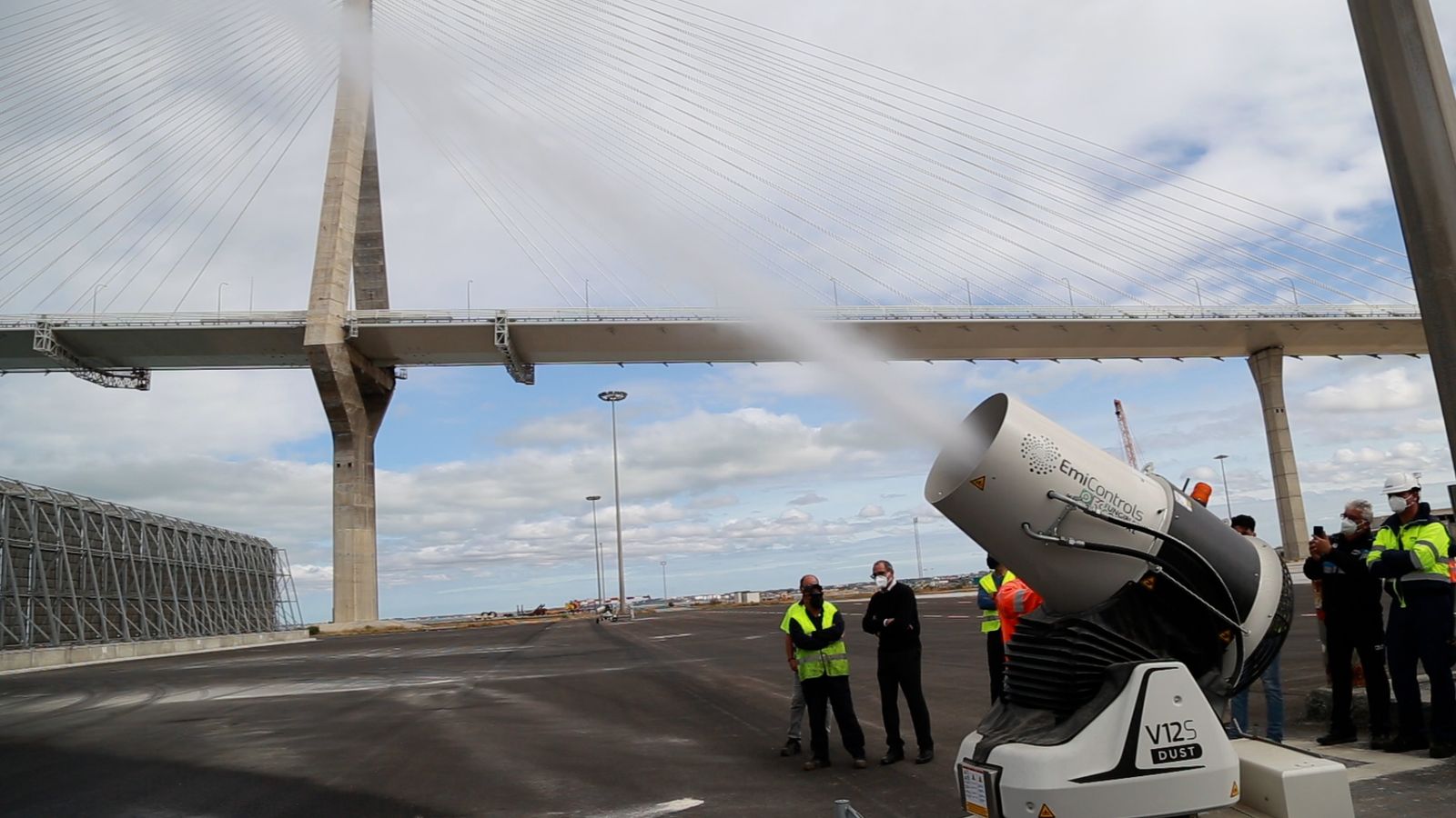 Uno de los nebulizadores que se utilizarán como medida correctora para evitar el polvo en suspensión