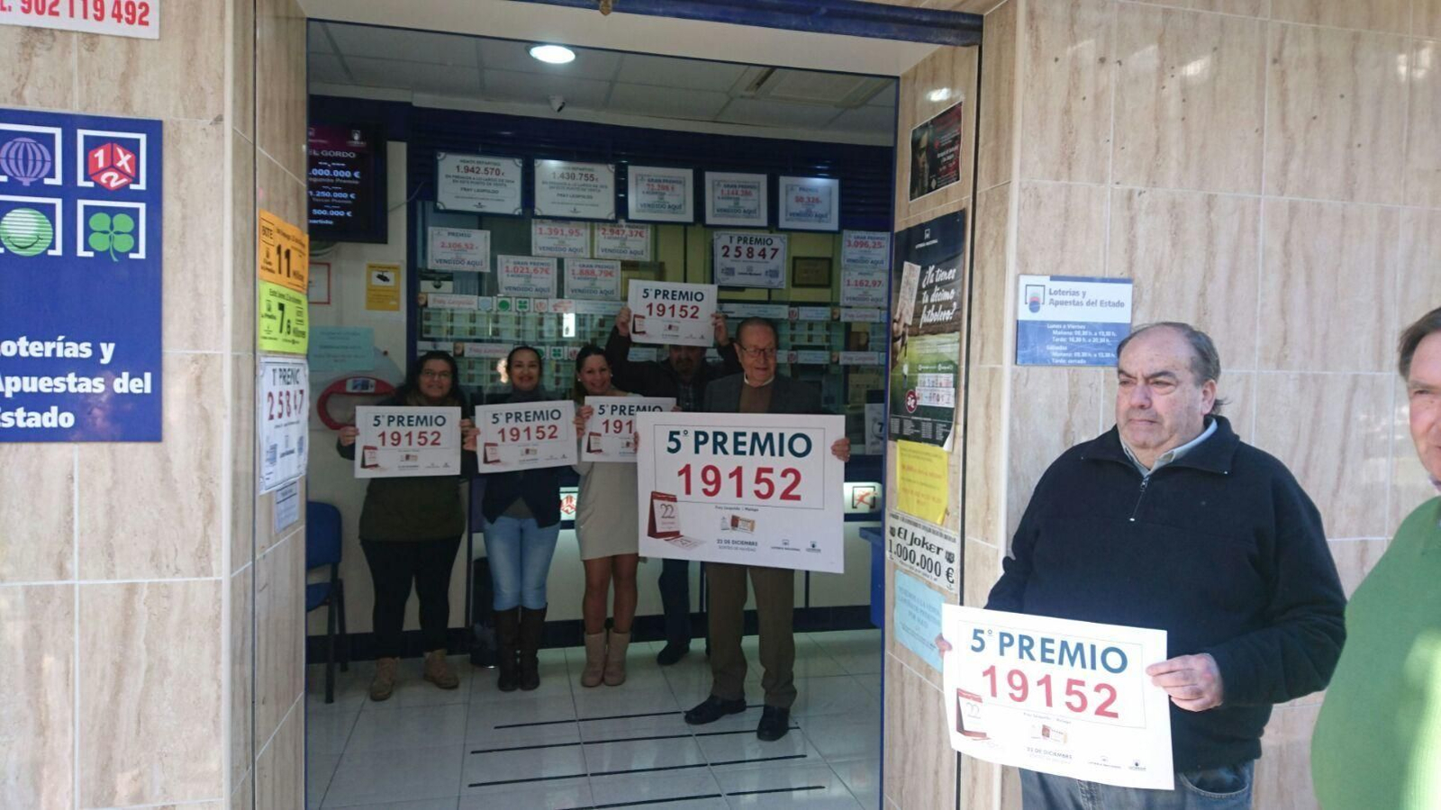 Los premiados en la Lotería de Navidad en Málaga