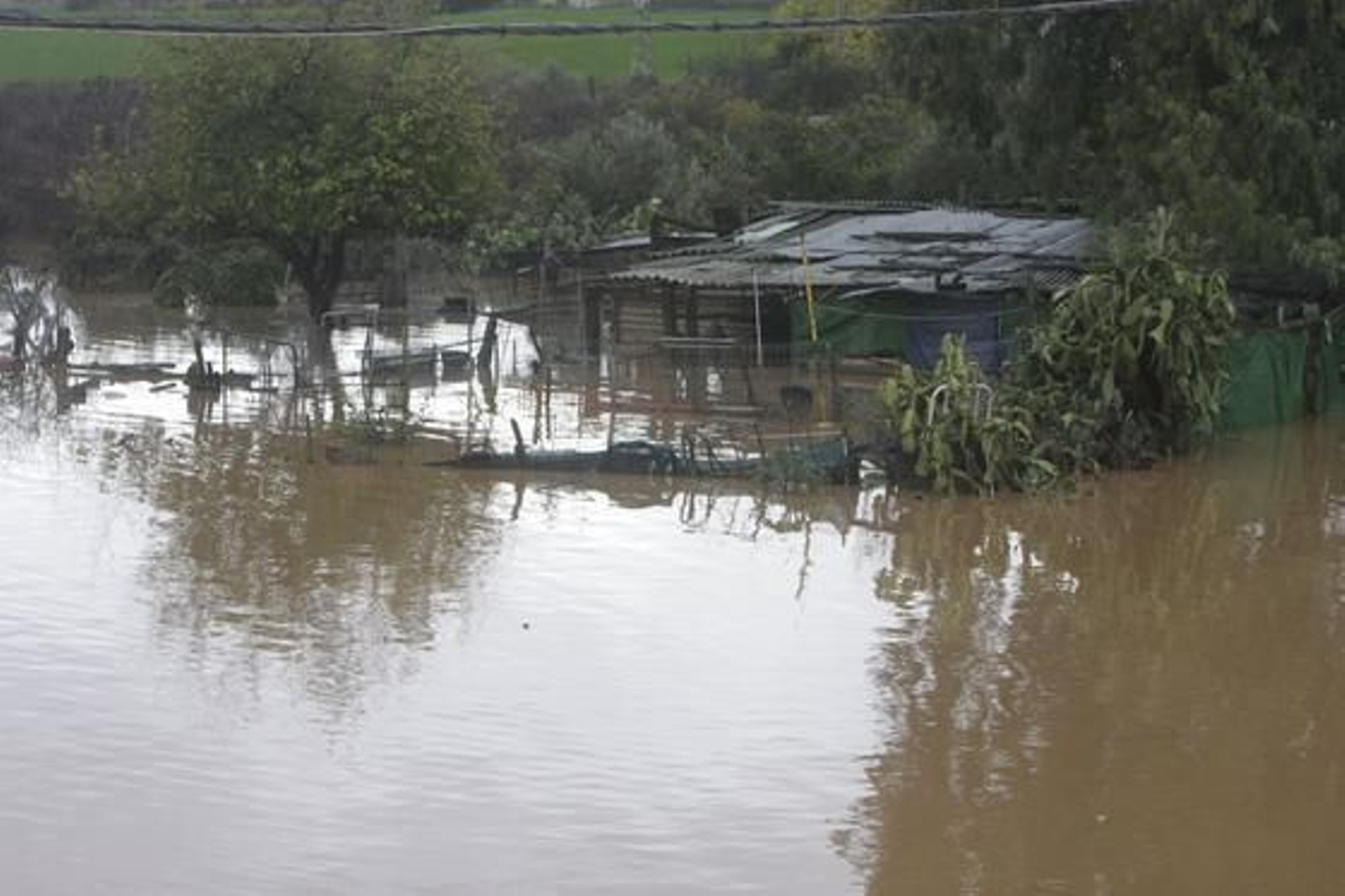 Las consecuencias de las fuertes lluvias en Lora del Río. 

Foto: José Ángel García