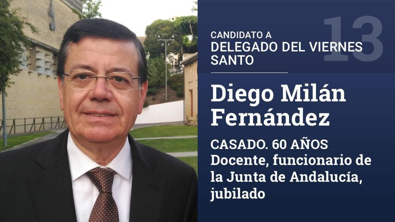 Ha ocupado diversos cargos de gobierno en la Hermandad de la Redención.