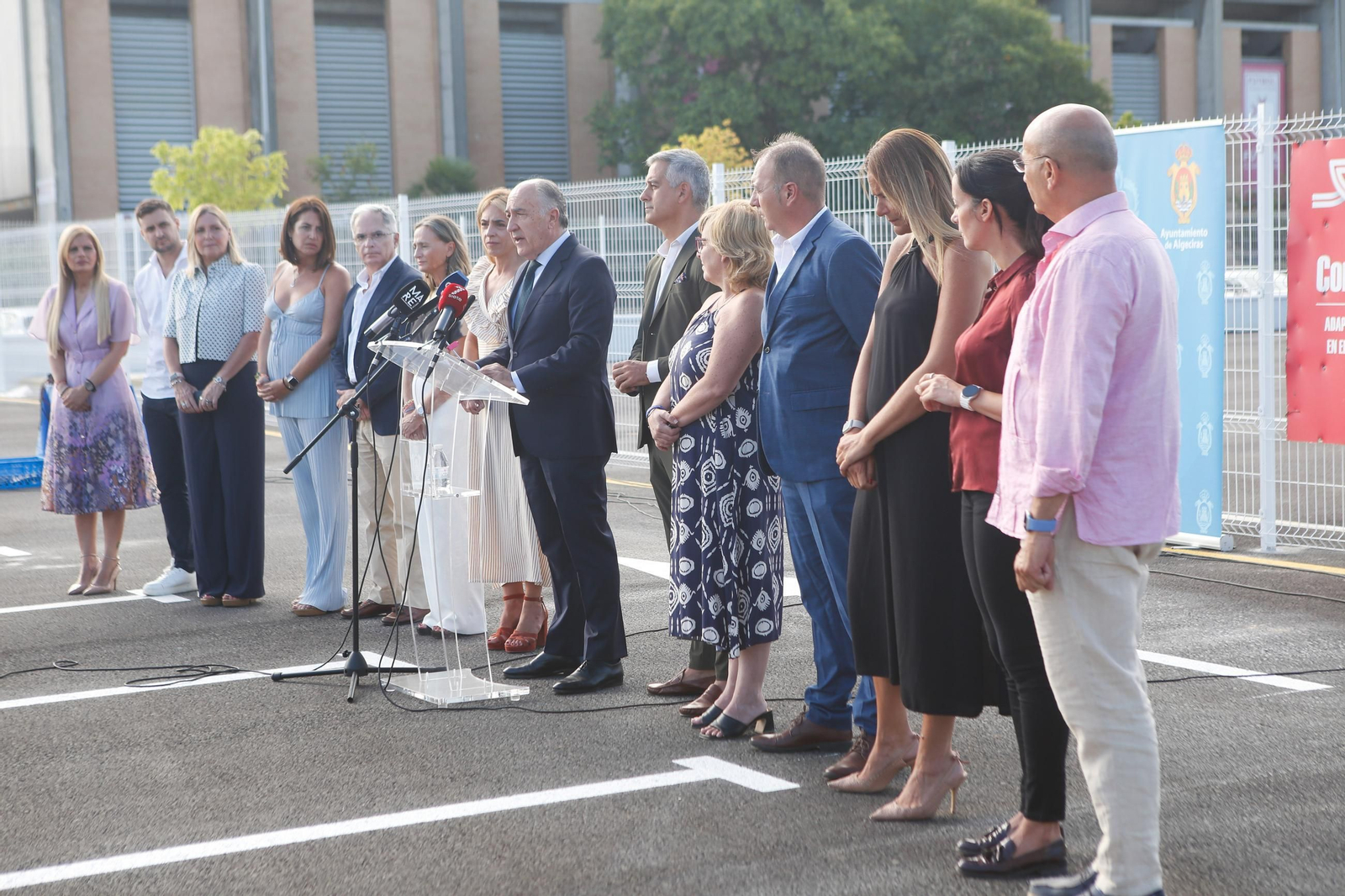 Las fotos de la inauguración de las pistas de exámenes de conducir en Algeciras