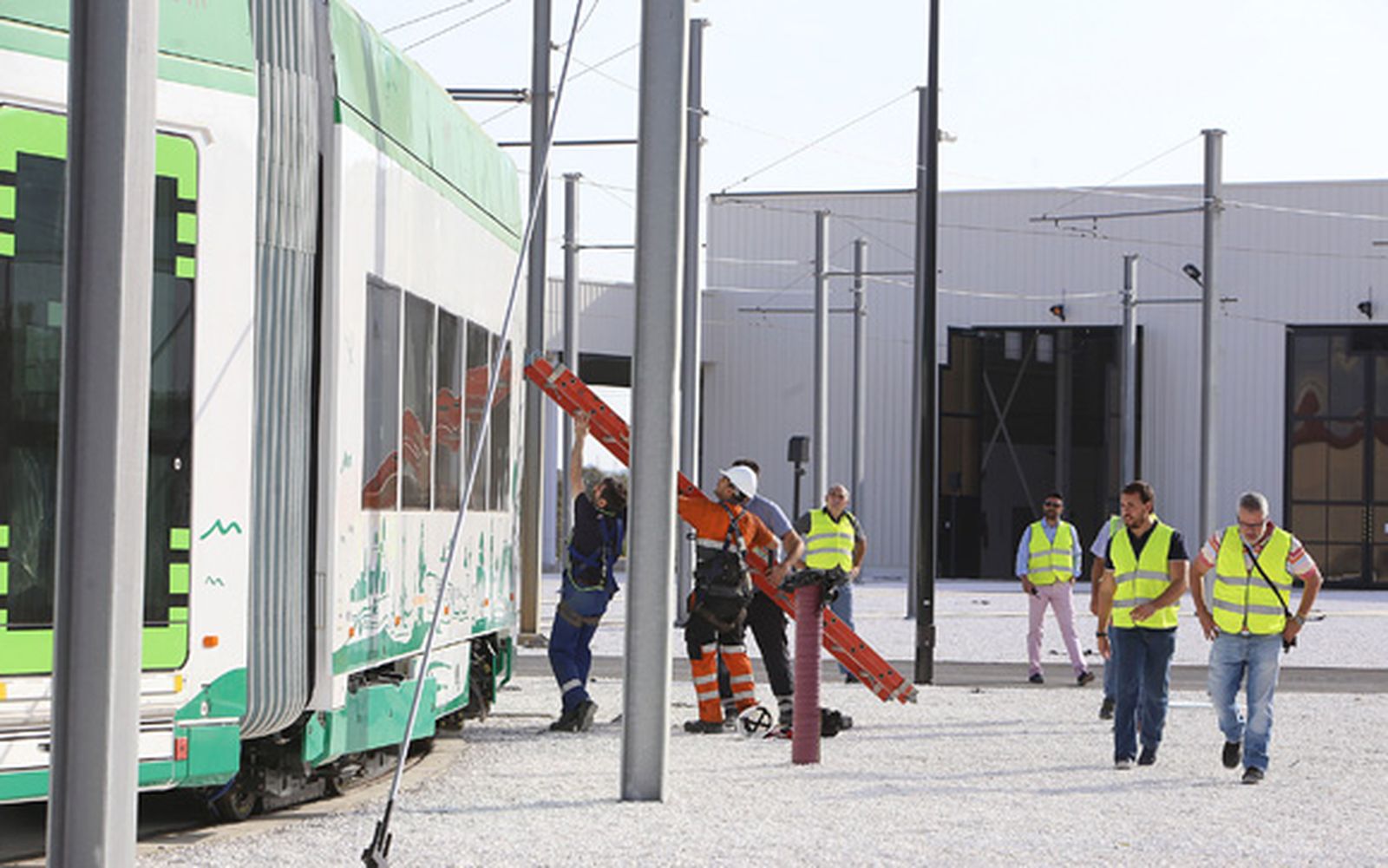 La Junta retoma las pruebas dinámicas del tren tranvía en Chiclana