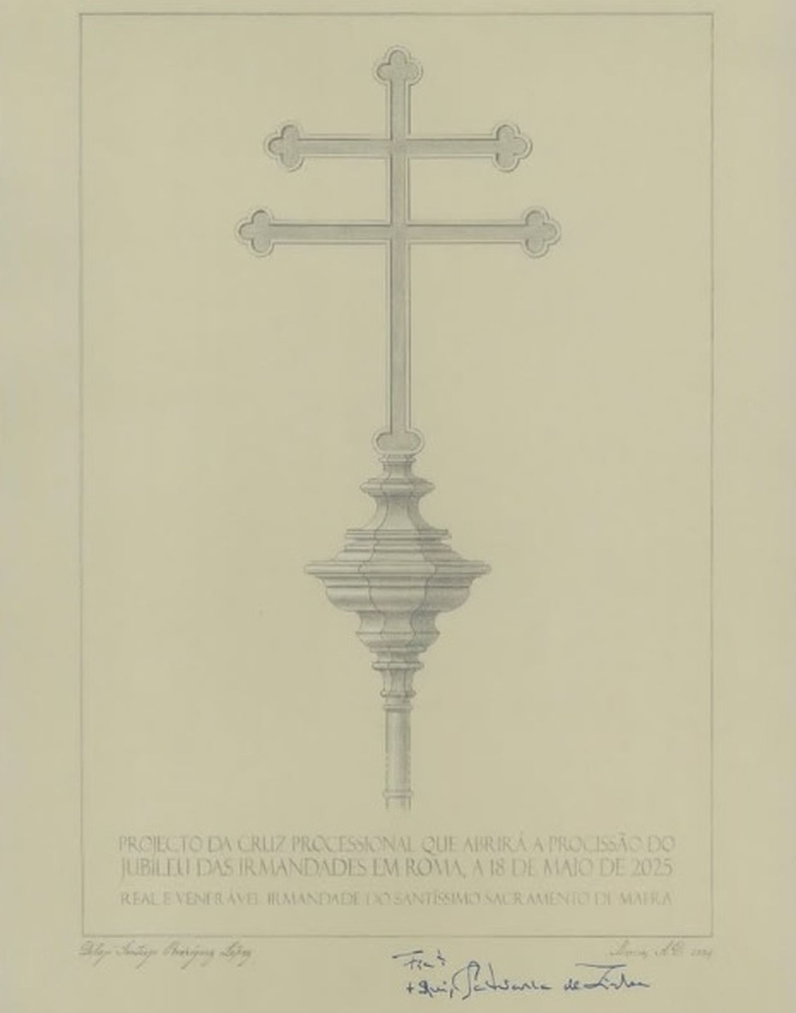 Detalle de la cruz que abrirá esta gran procesión en Roma