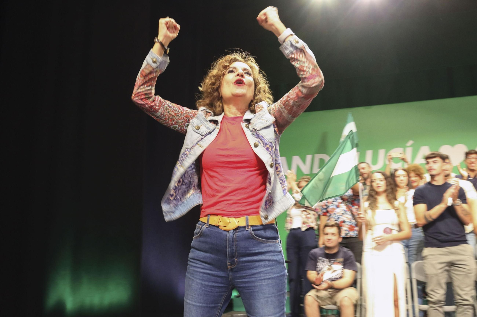 María Jesús Montero durante su participación en un acto público en Maracena (Granada)