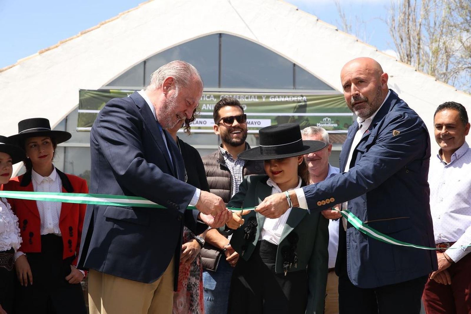 Villalobos, ayer en la inauguración de la Feria Ganadera de Montellano.