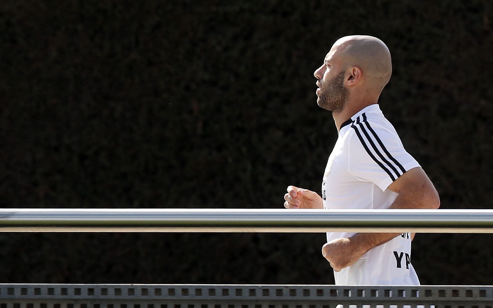El centrocampista argentino Mascherano, en la concentración de su selección en San Juan Despí, Barcelona, antes de viajar a Rusia.