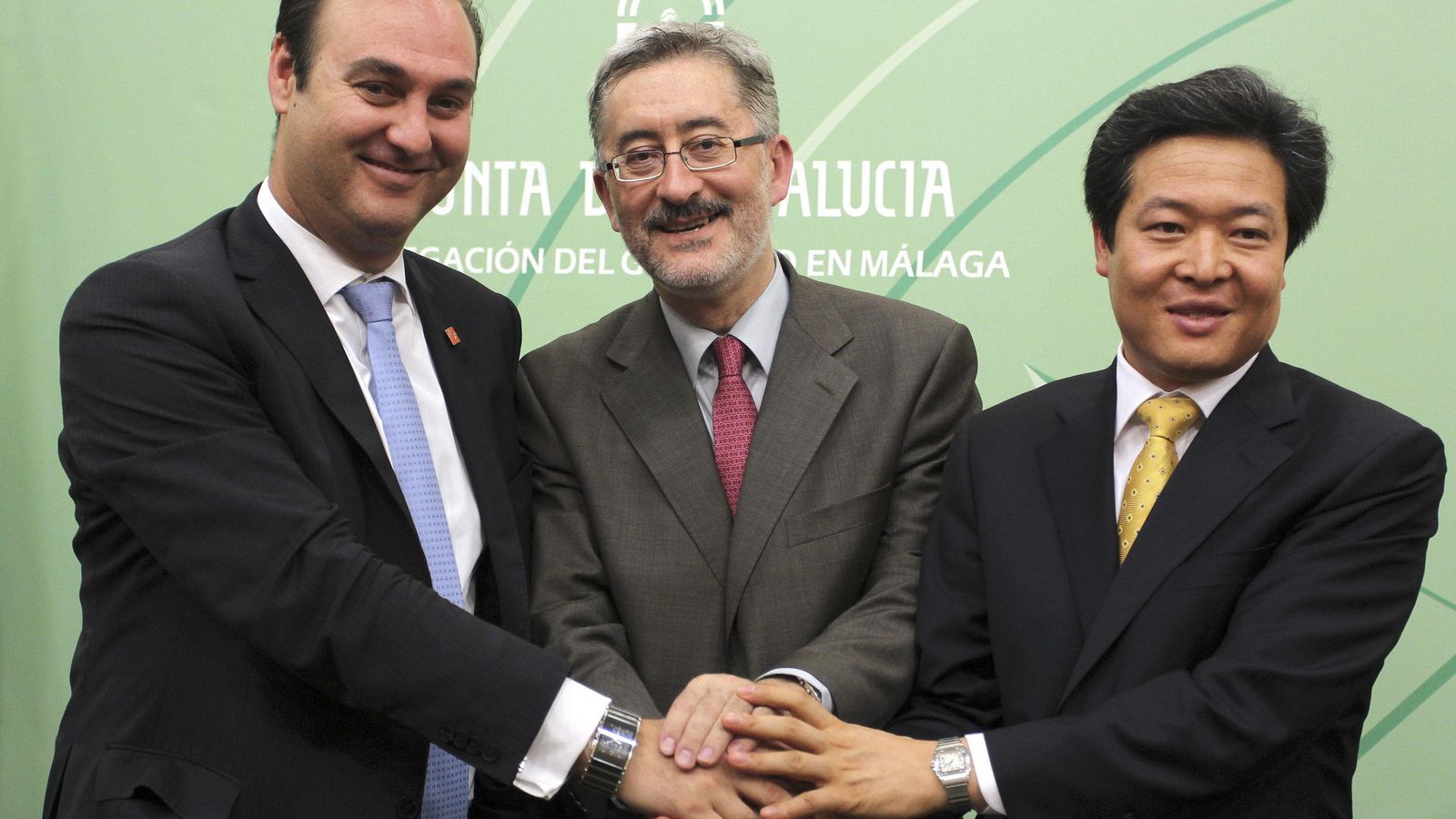 Angel Luis Serrano, Antonio Avila y Lee Jae Hwan en junio de 2010.