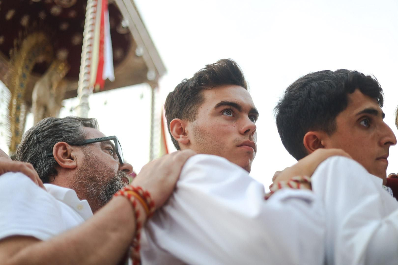 Imágenes de la procesión de Nuestra Señora de los Milagros, patrona de Palos de la Frontera, en la romería en el pinar de La Rábida